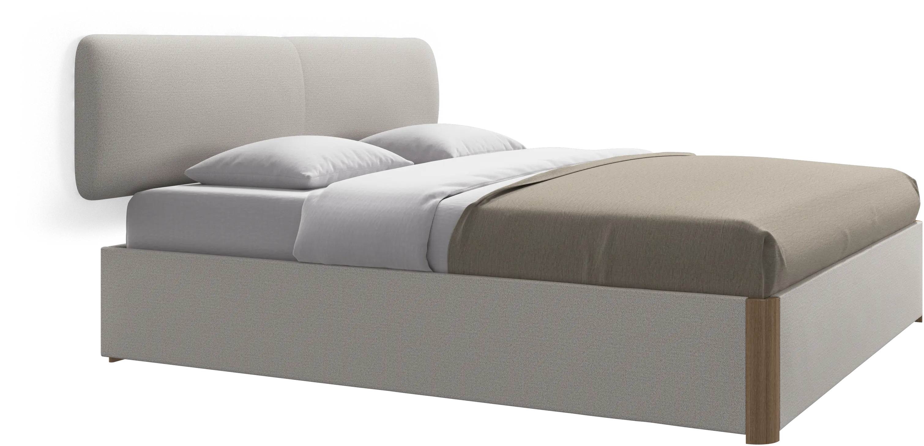 Element bed, wall-mounted headboard, without slats, excl. mattress