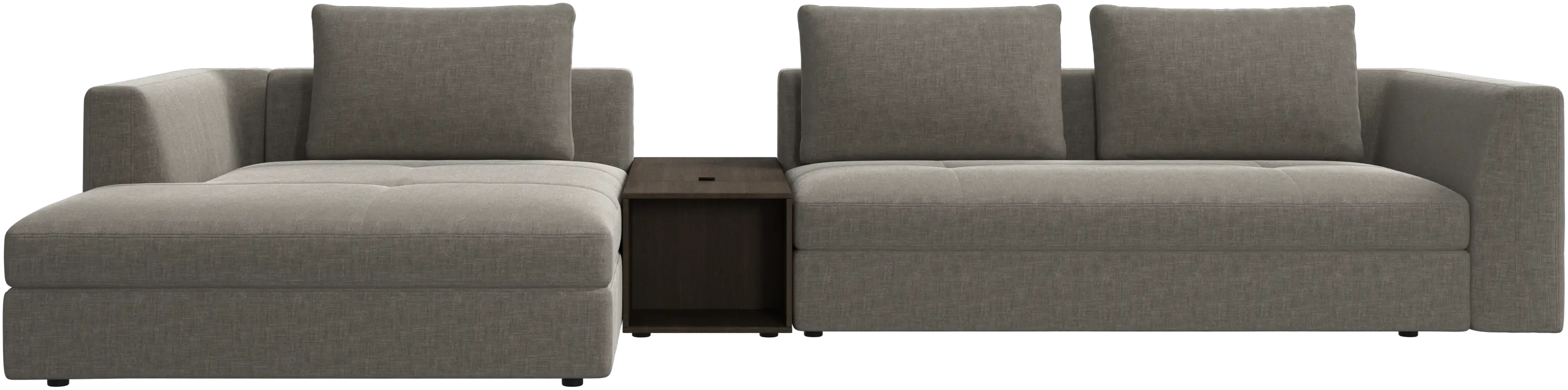Bergamo chaise longue sofa with storage