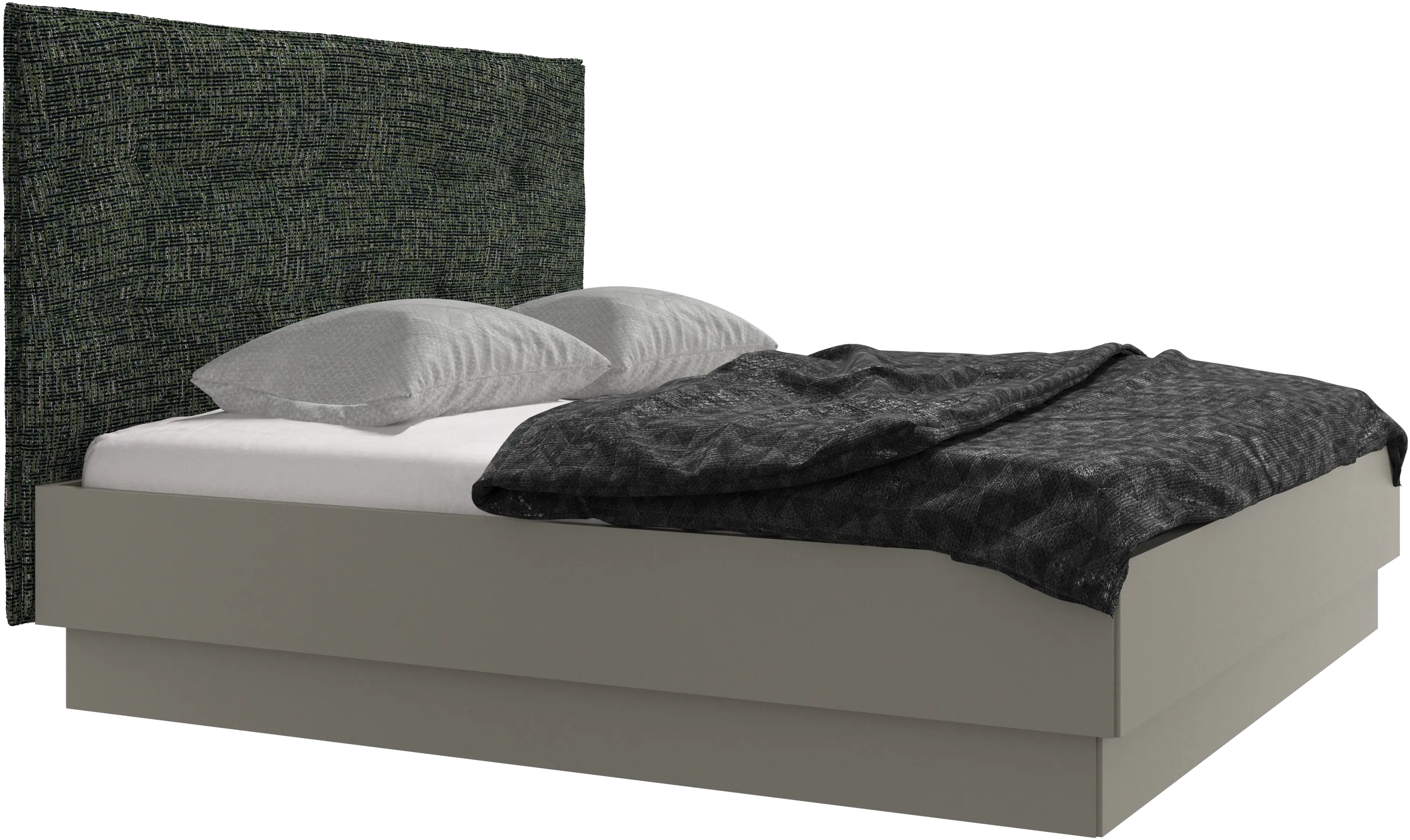 Lugano storage bed with lift-up frame and slats, excl. mattress