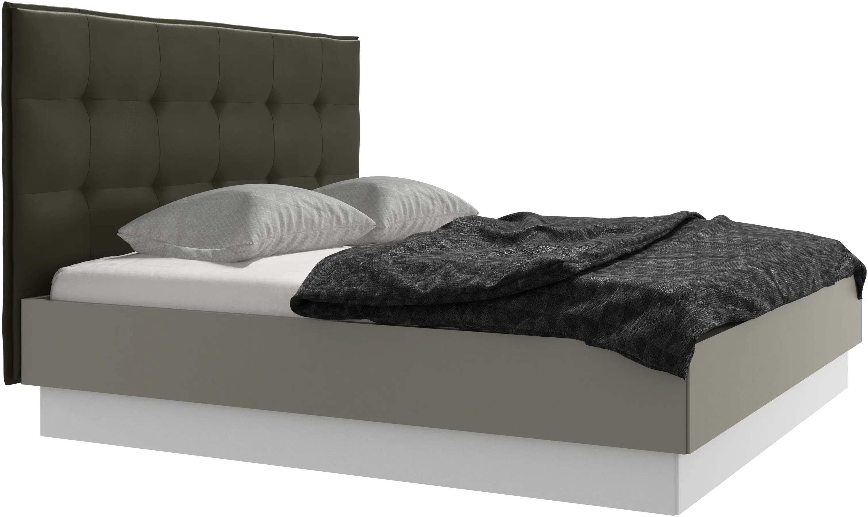 Lugano storage bed with lift-up frame and slats, excl. mattress