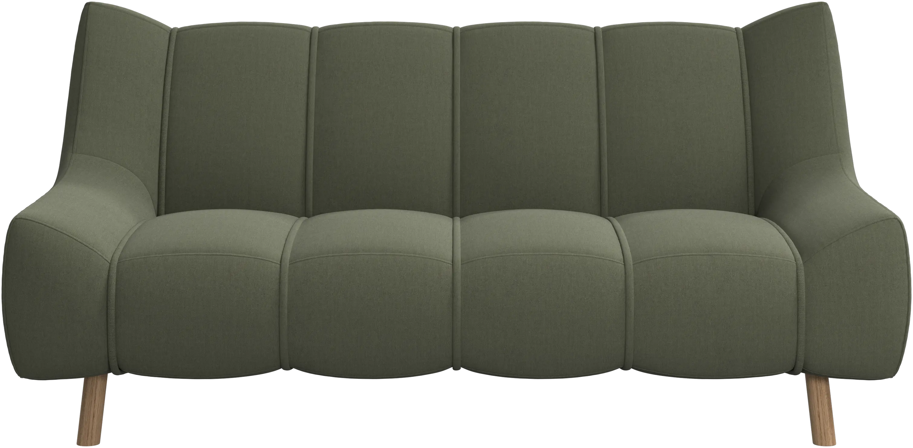 Nawabari 2 seater sofa, wooden leg