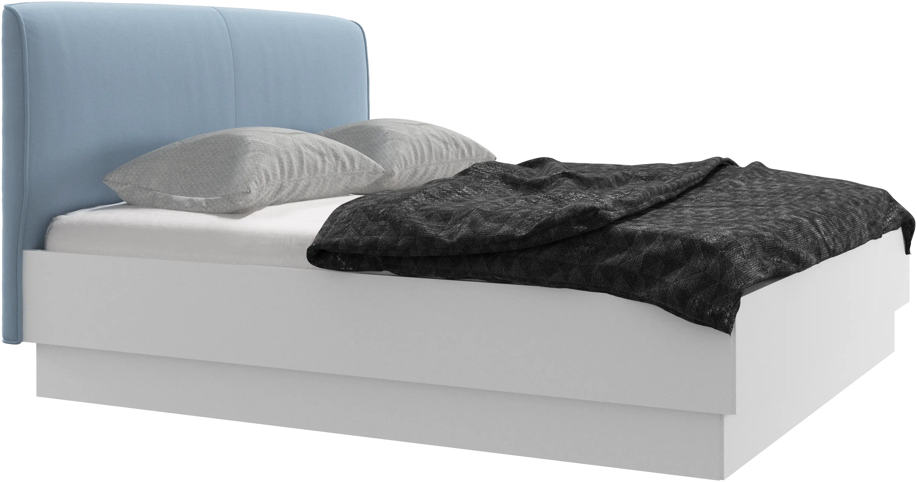Houston, upholstered bed with storage