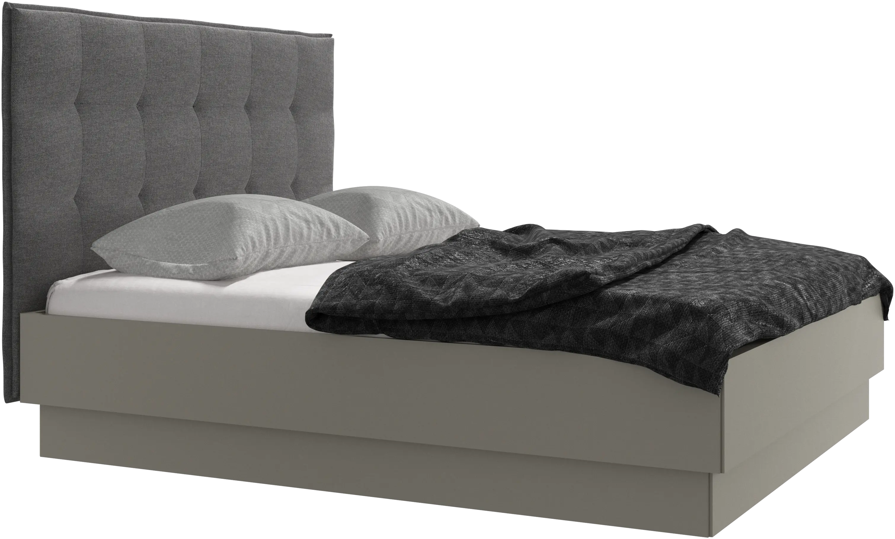 Lugano storage bed with lift-up frame and slats, excl. mattress