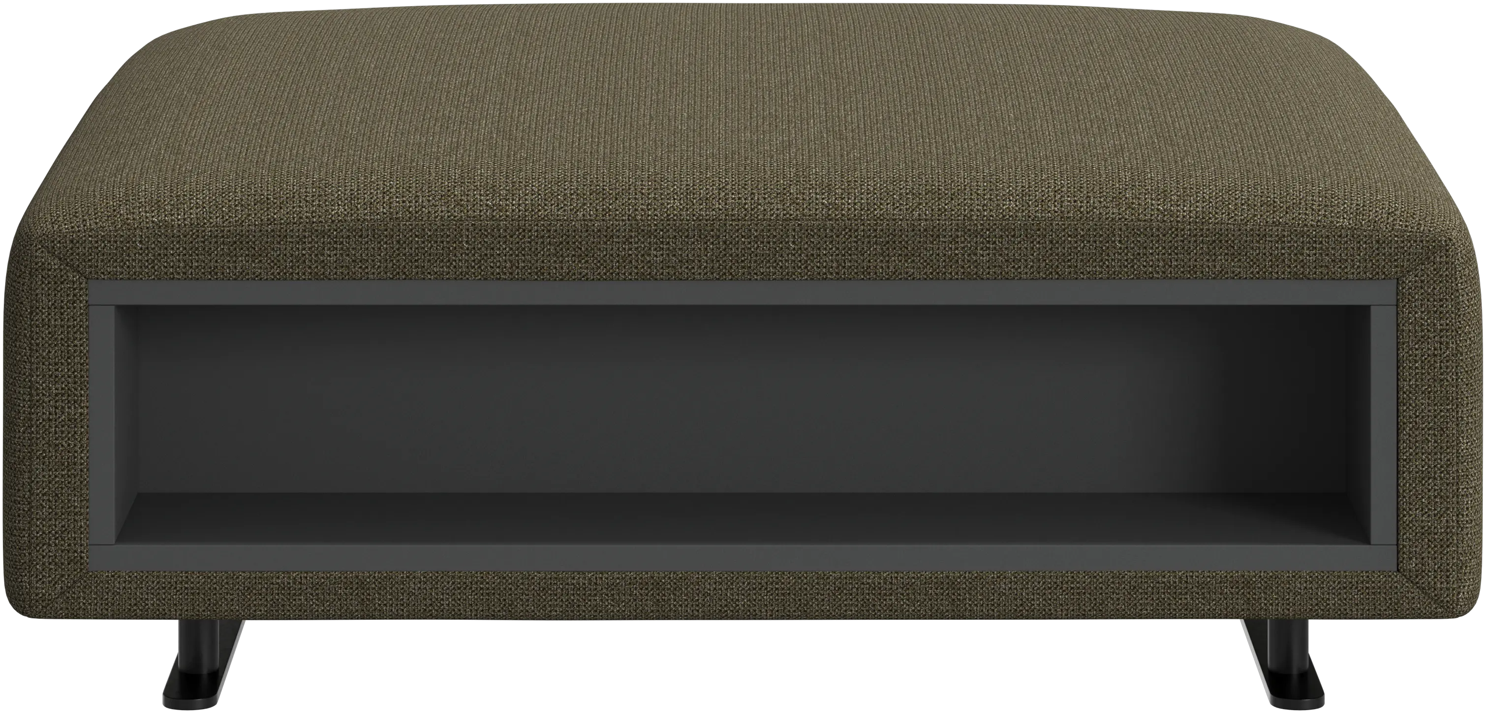 Hampton footstool with storage left and right sides