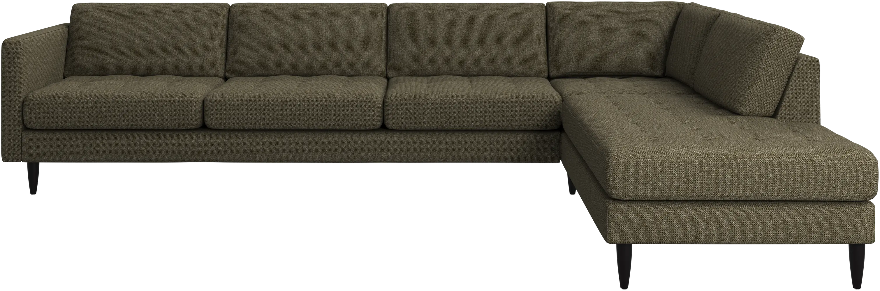 Osaka corner sofa with lounging unit, tufted seat