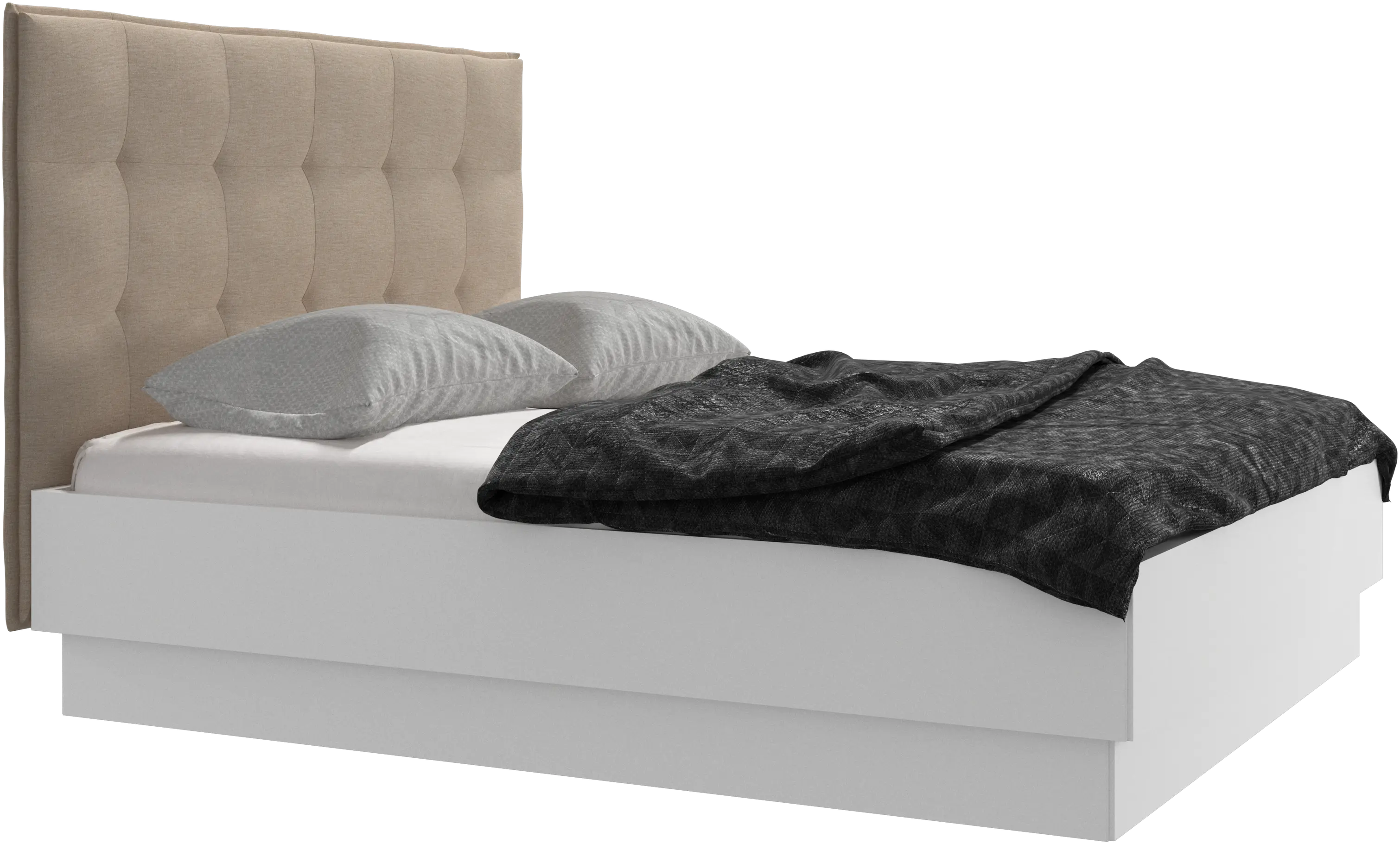 Lugano storage bed with lift-up frame and slats, excl. mattress