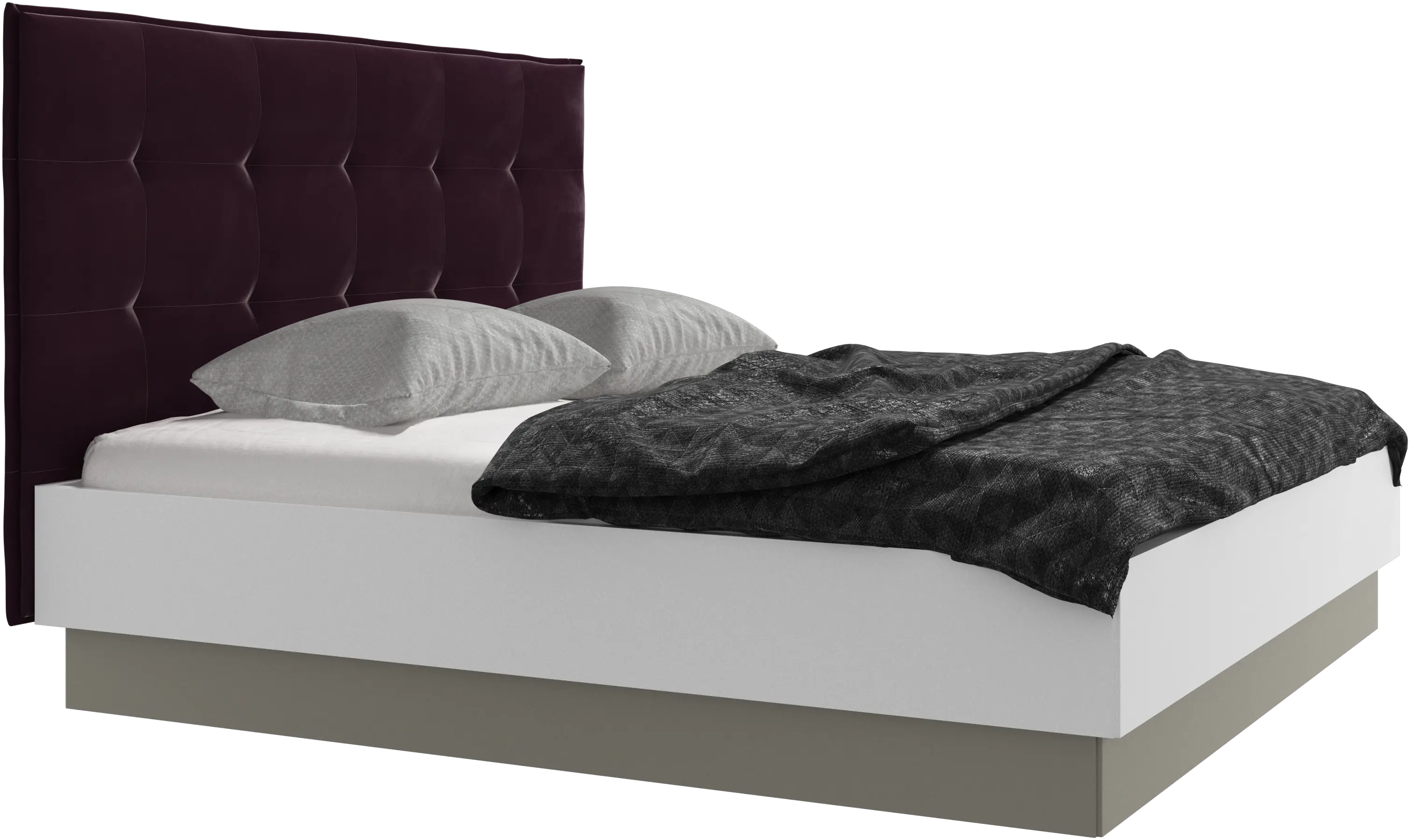 Lugano storage bed with lift-up frame and slats, excl. mattress