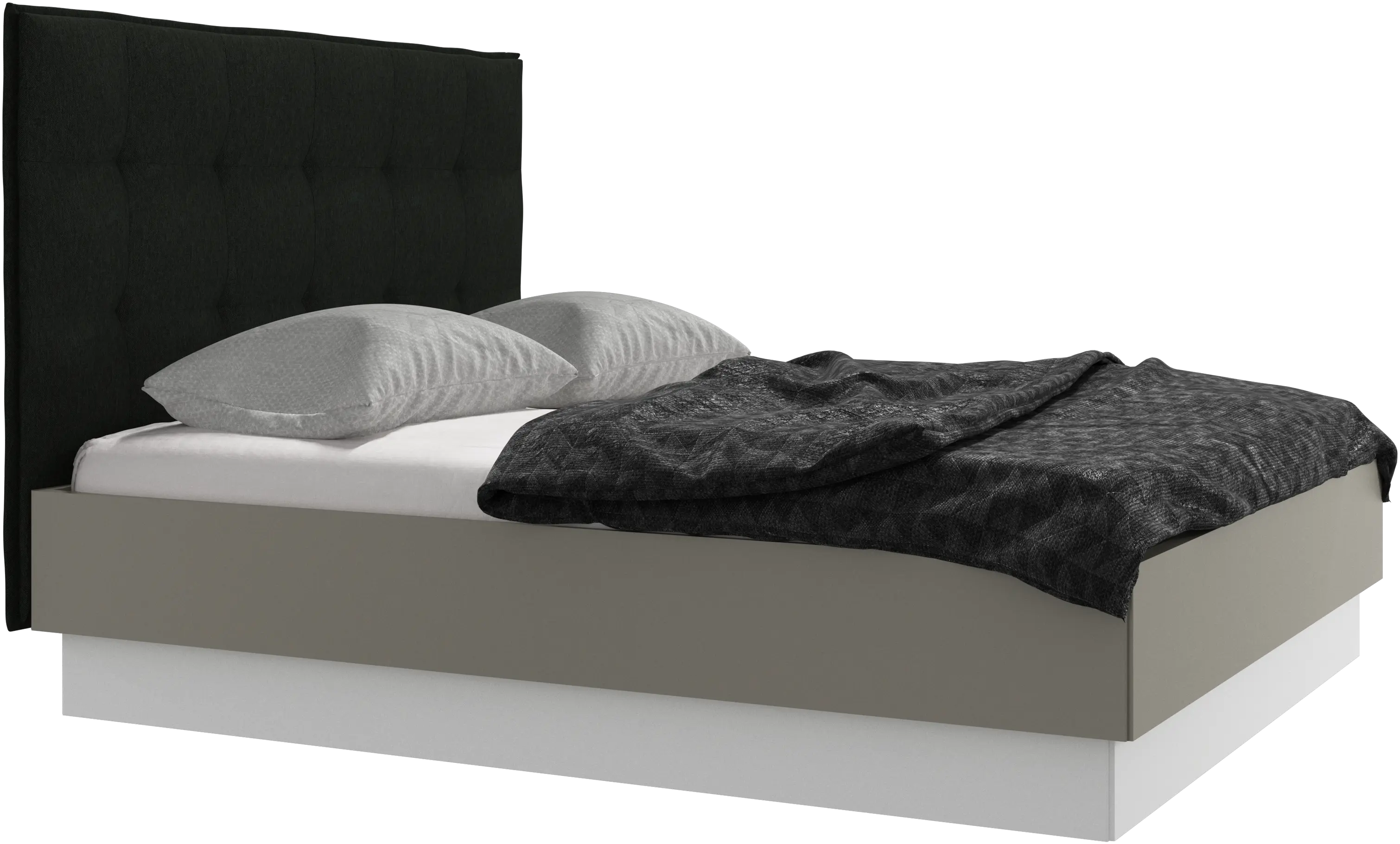 Lugano storage bed with lift-up frame and slats, excl. mattress