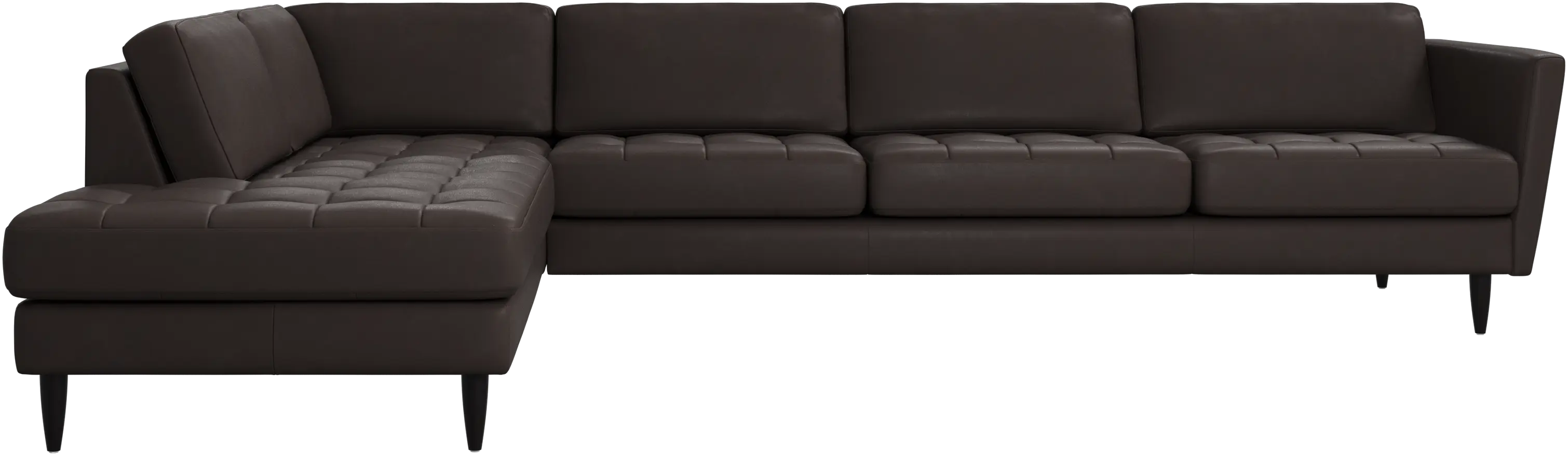 Osaka corner sofa with lounging unit, tufted seat