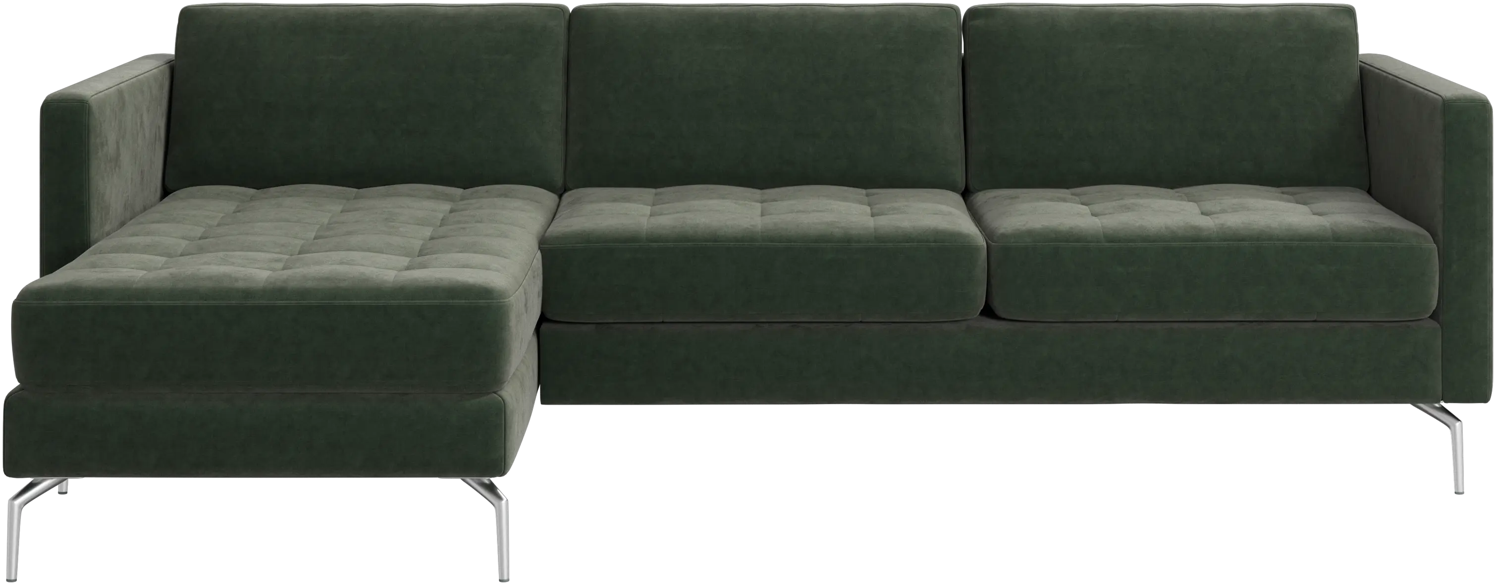 Osaka sofa with resting unit, tufted seat