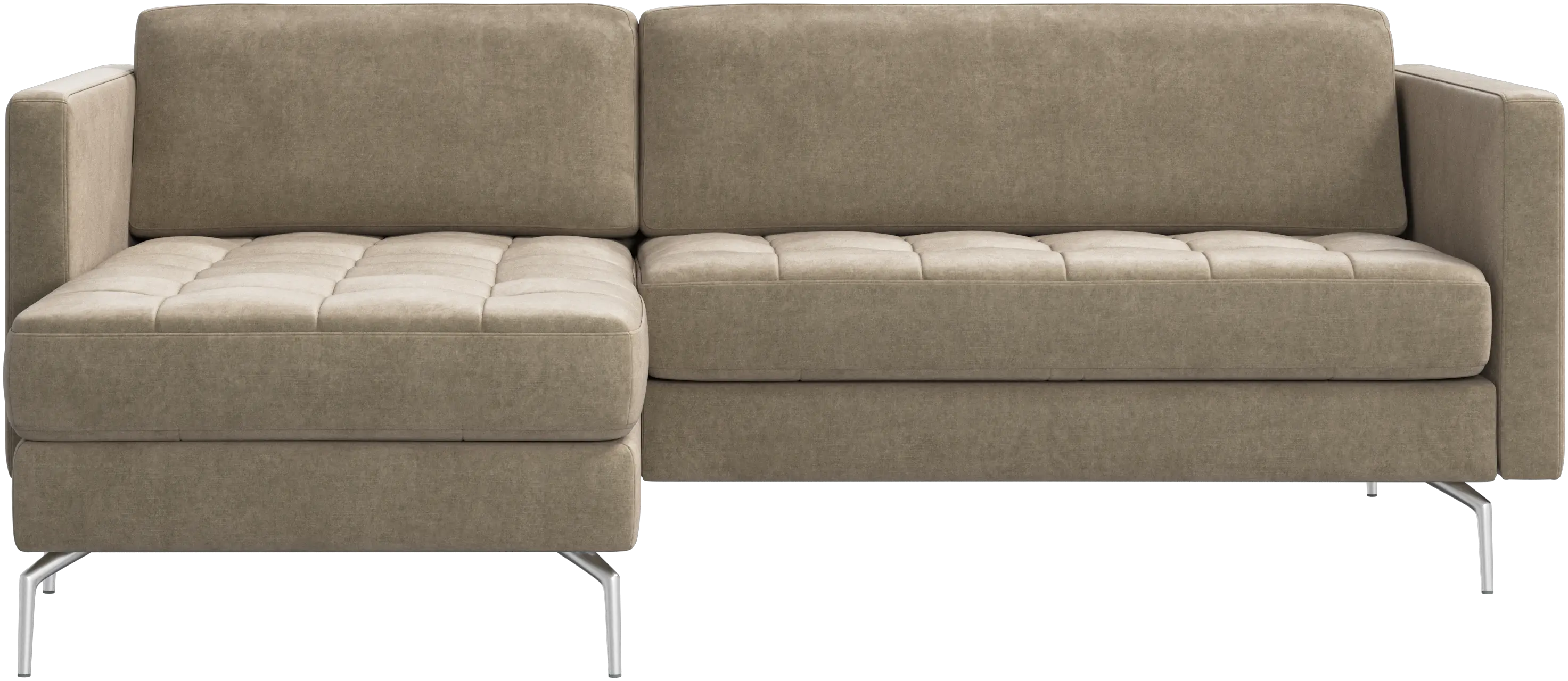 Osaka sofa with resting unit, tufted seat