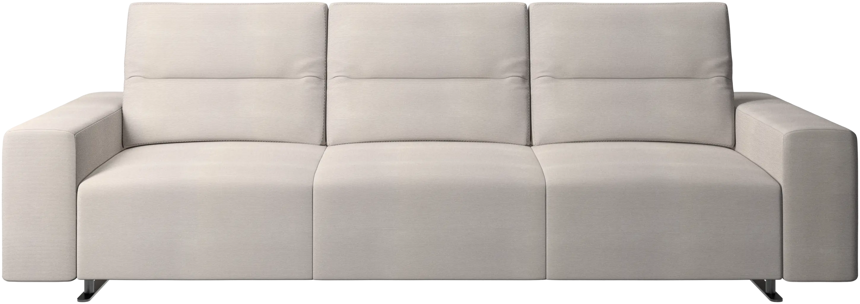 Hampton sofa with adjustable back and storage on the right side