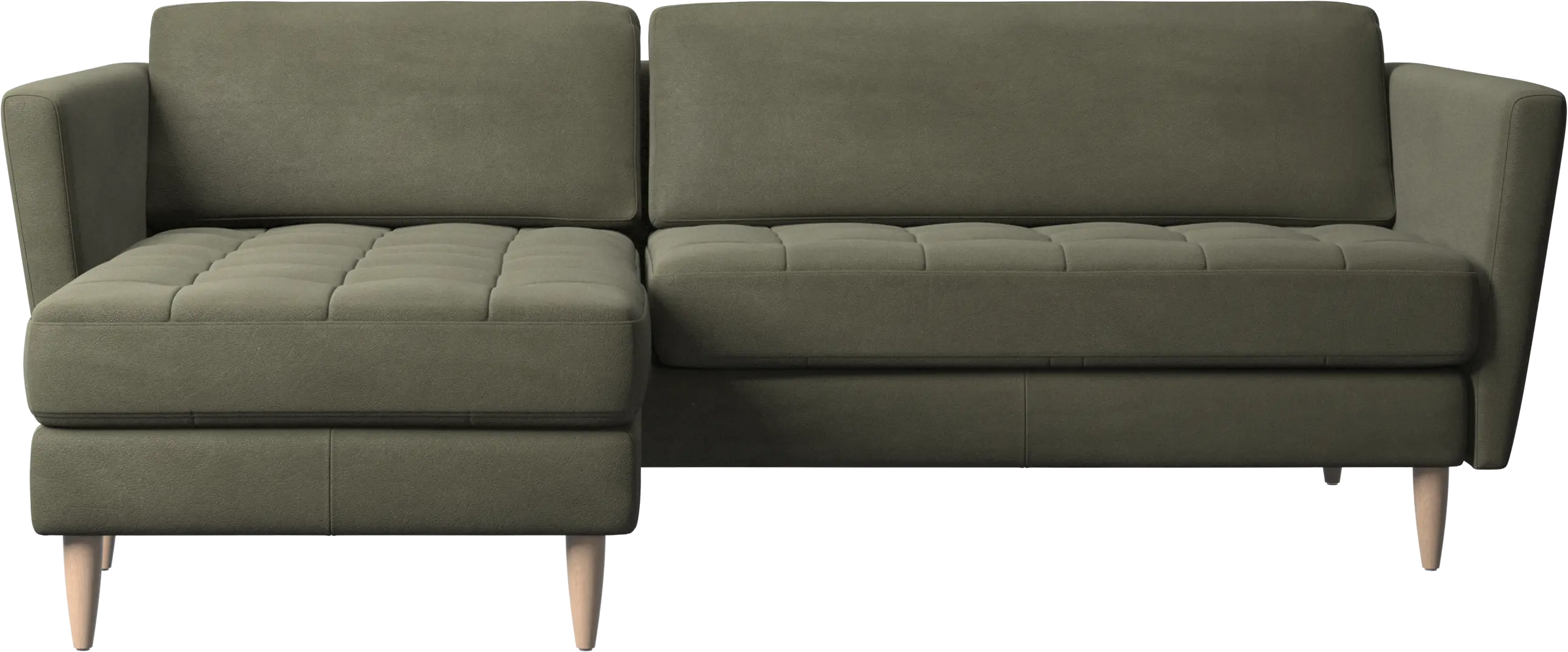 Osaka sofa with resting unit, tufted seat