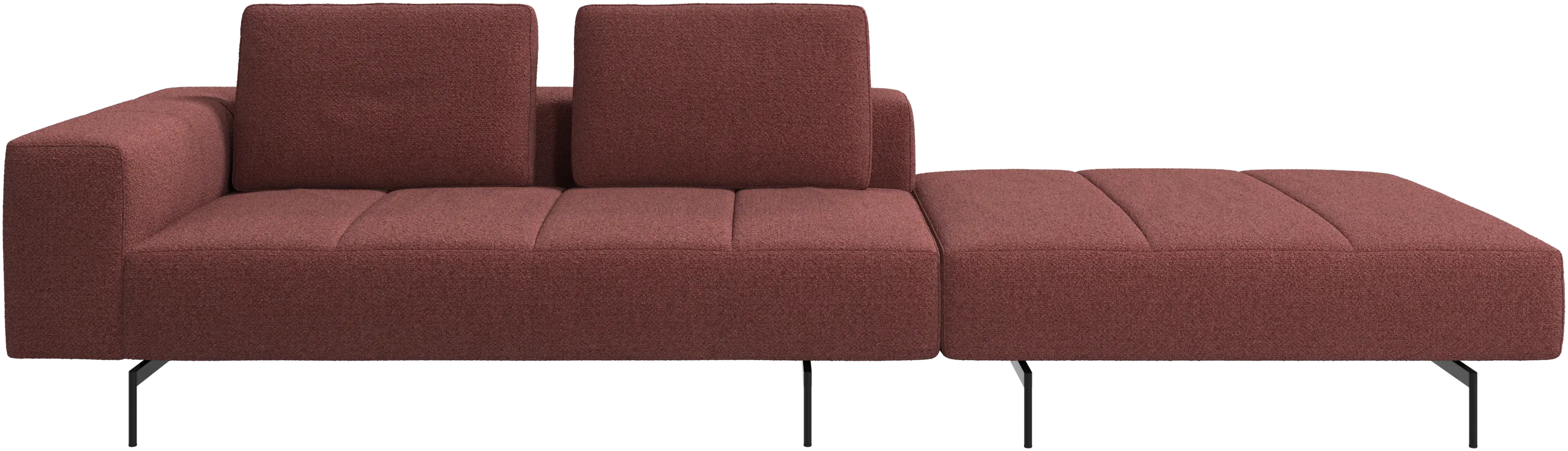 Amsterdam sofa with footstool on right side