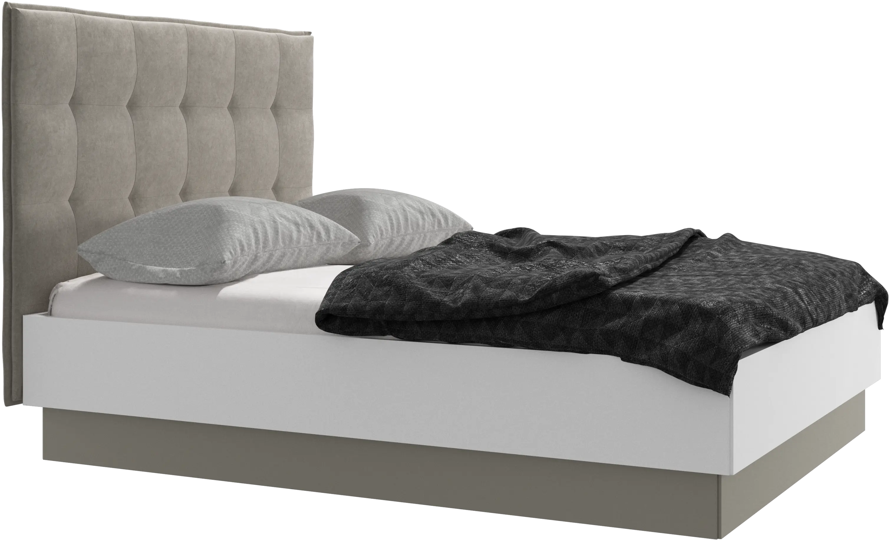 Lugano storage bed with lift-up frame and slats, excl. mattress