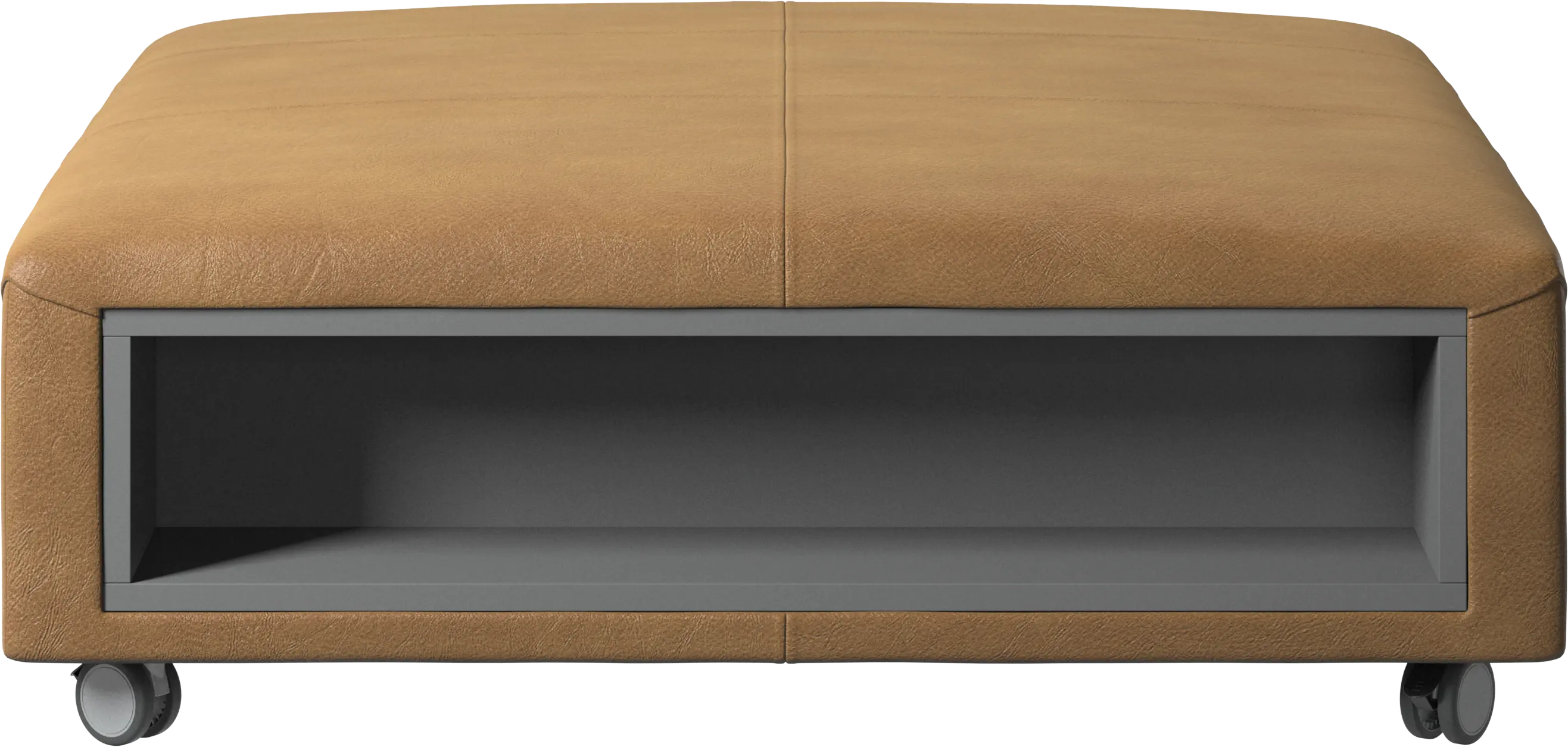 Hampton footstool on wheels with storage left and right sides