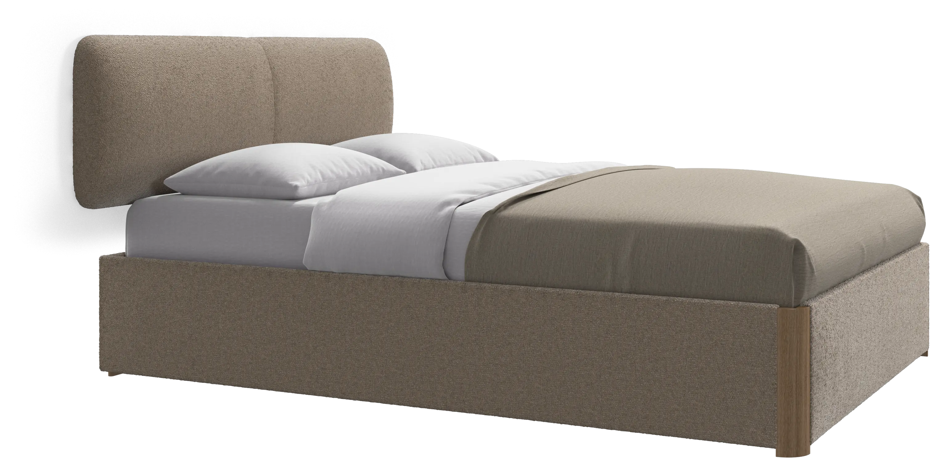 Element bed, wall-mounted headboard, with slats, excl. mattress