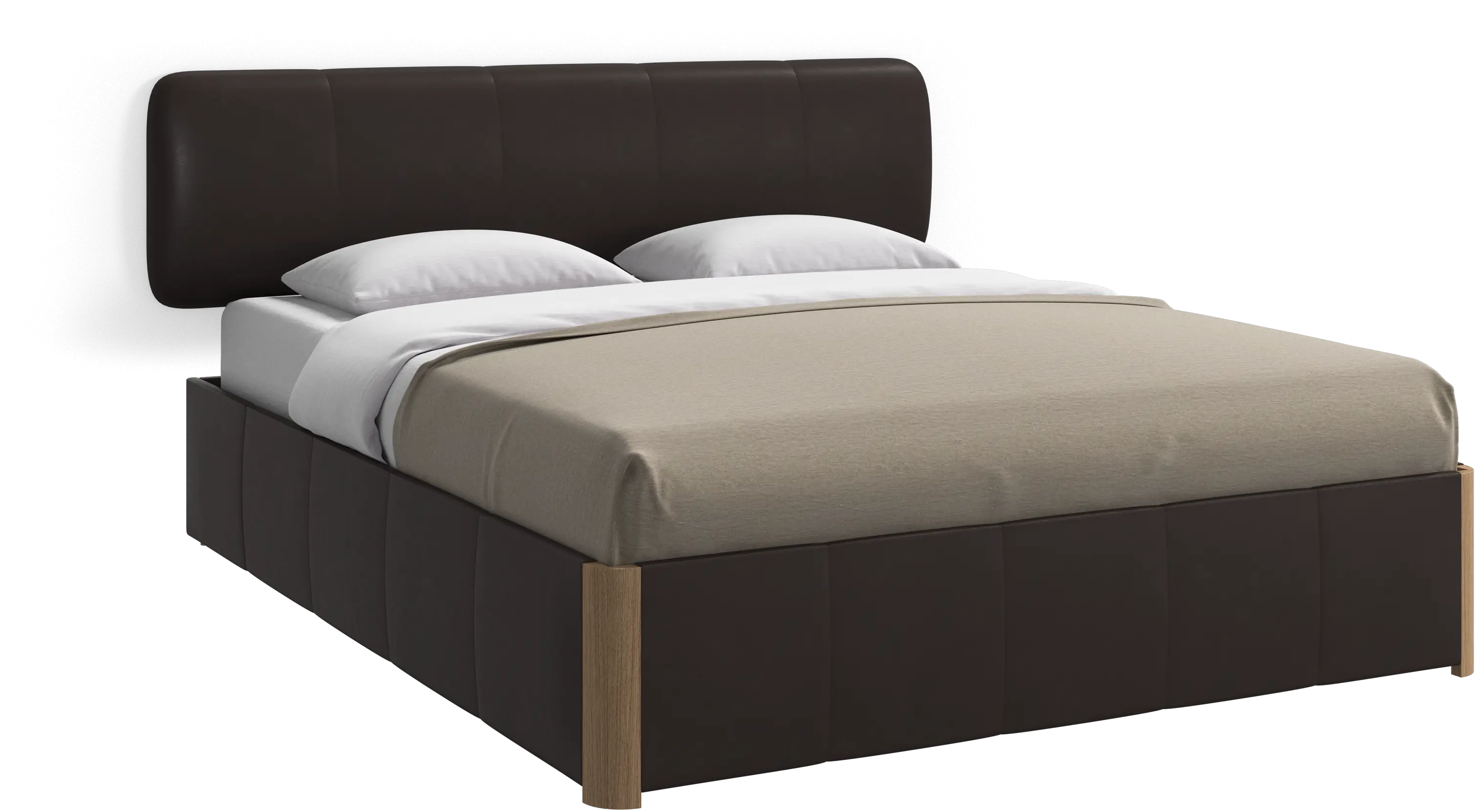 Element bed, wall-mounted headboard, with slats, excl. mattress