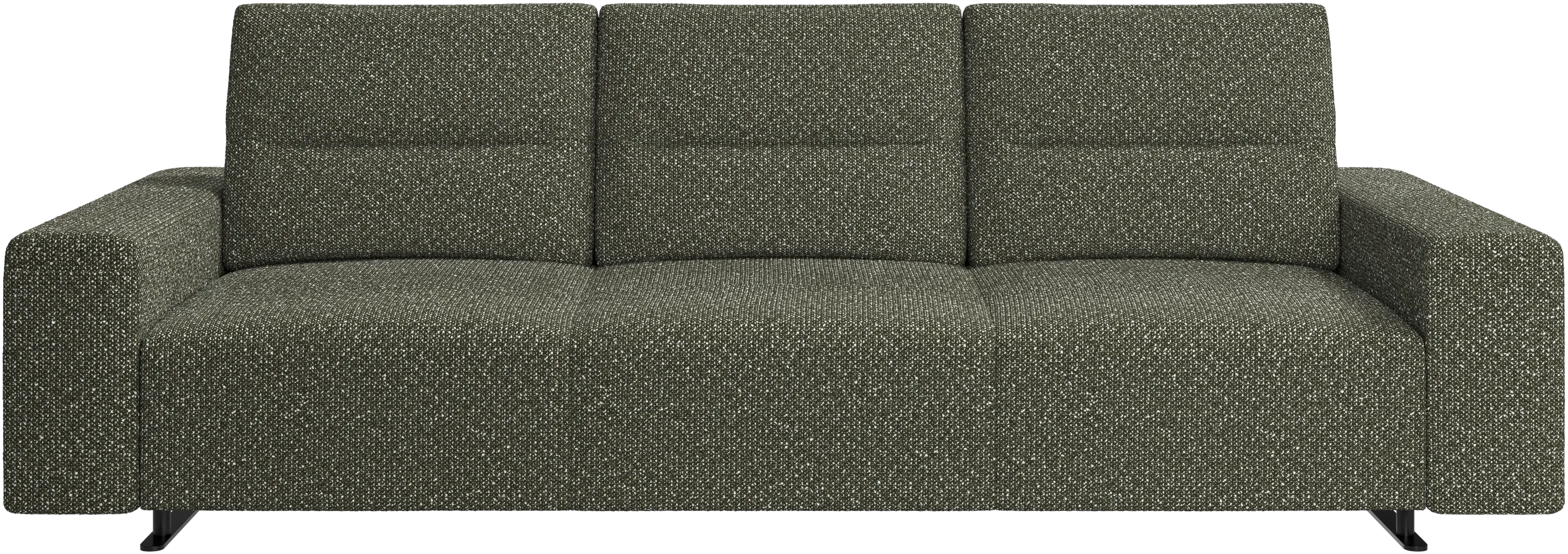 Hampton sofa with adjustable back and storage on the right side