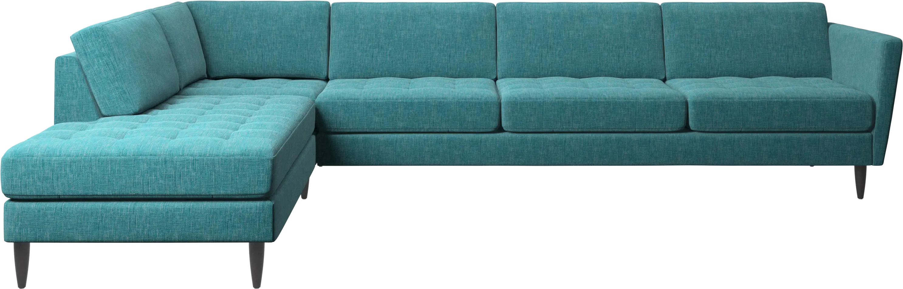 Osaka corner sofa with lounging unit, tufted seat
