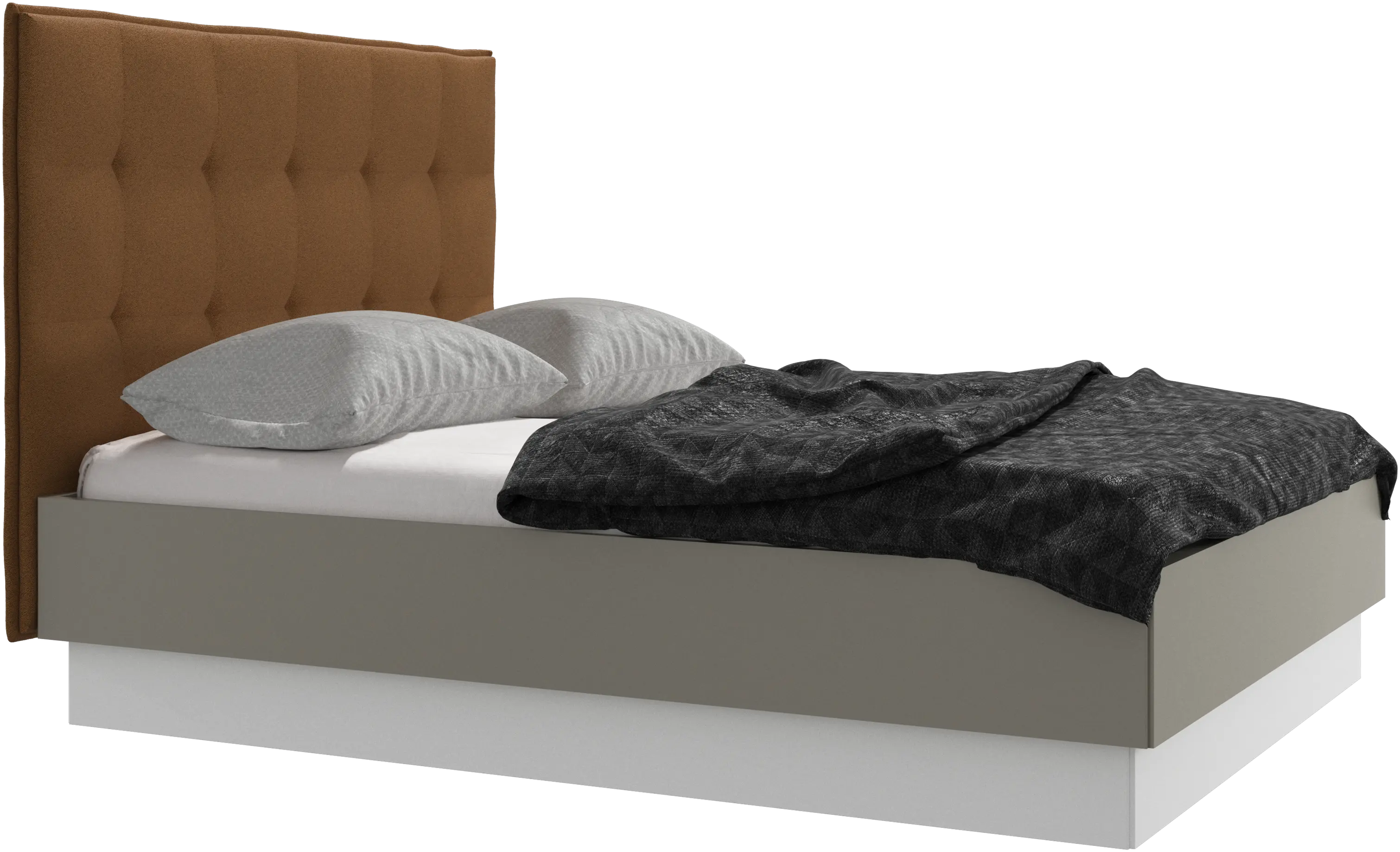 Lugano storage bed with lift-up frame and slats, excl. mattress