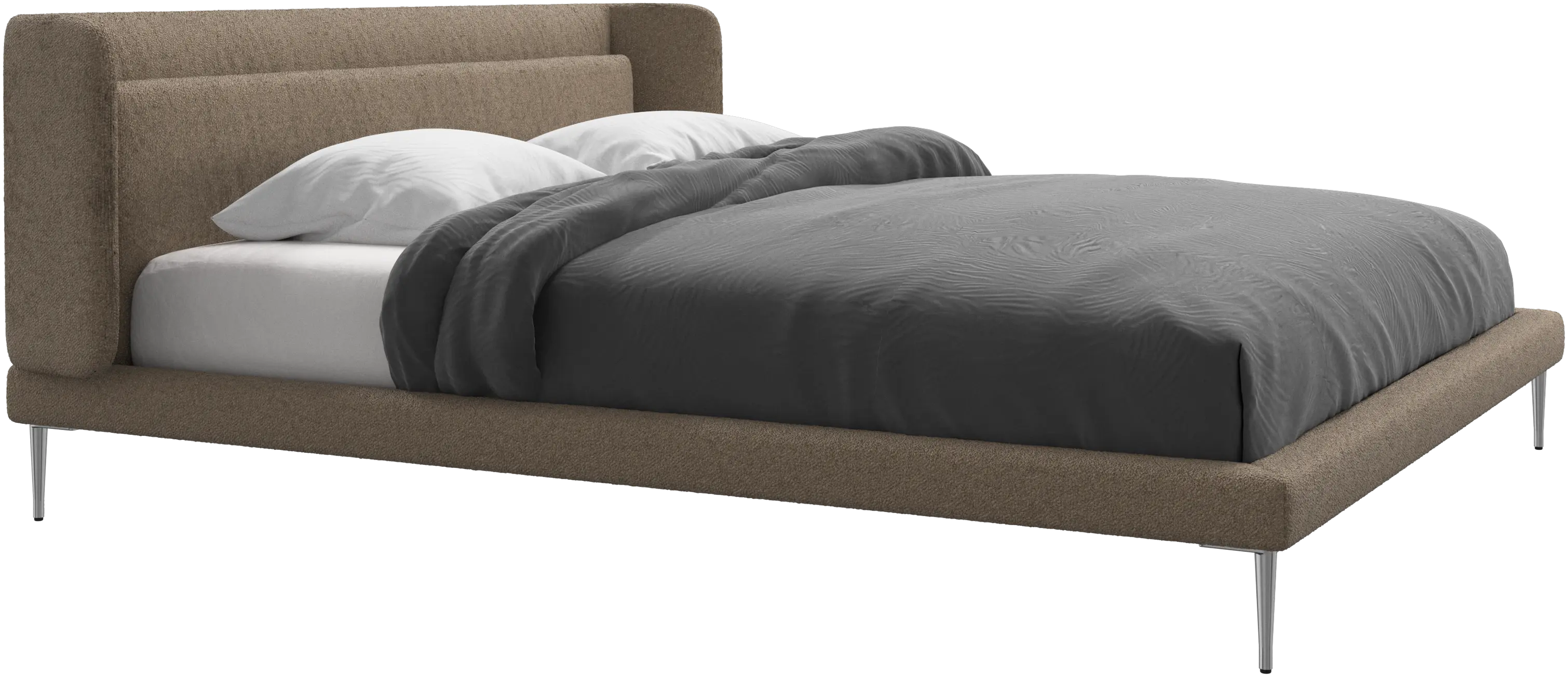 Austin bed, excl. mattress - BROWN LAZIO/BLACK LEG 