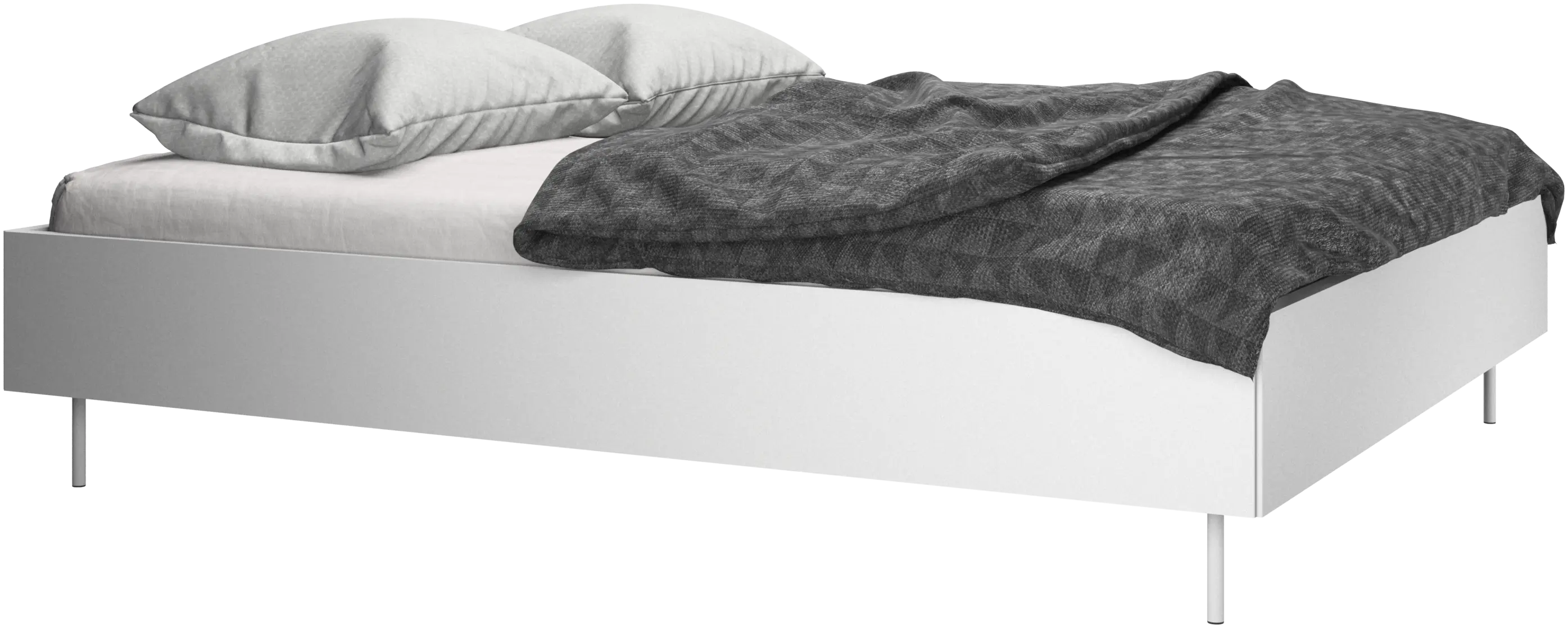 Lugano, Without headboard, with slats and legs