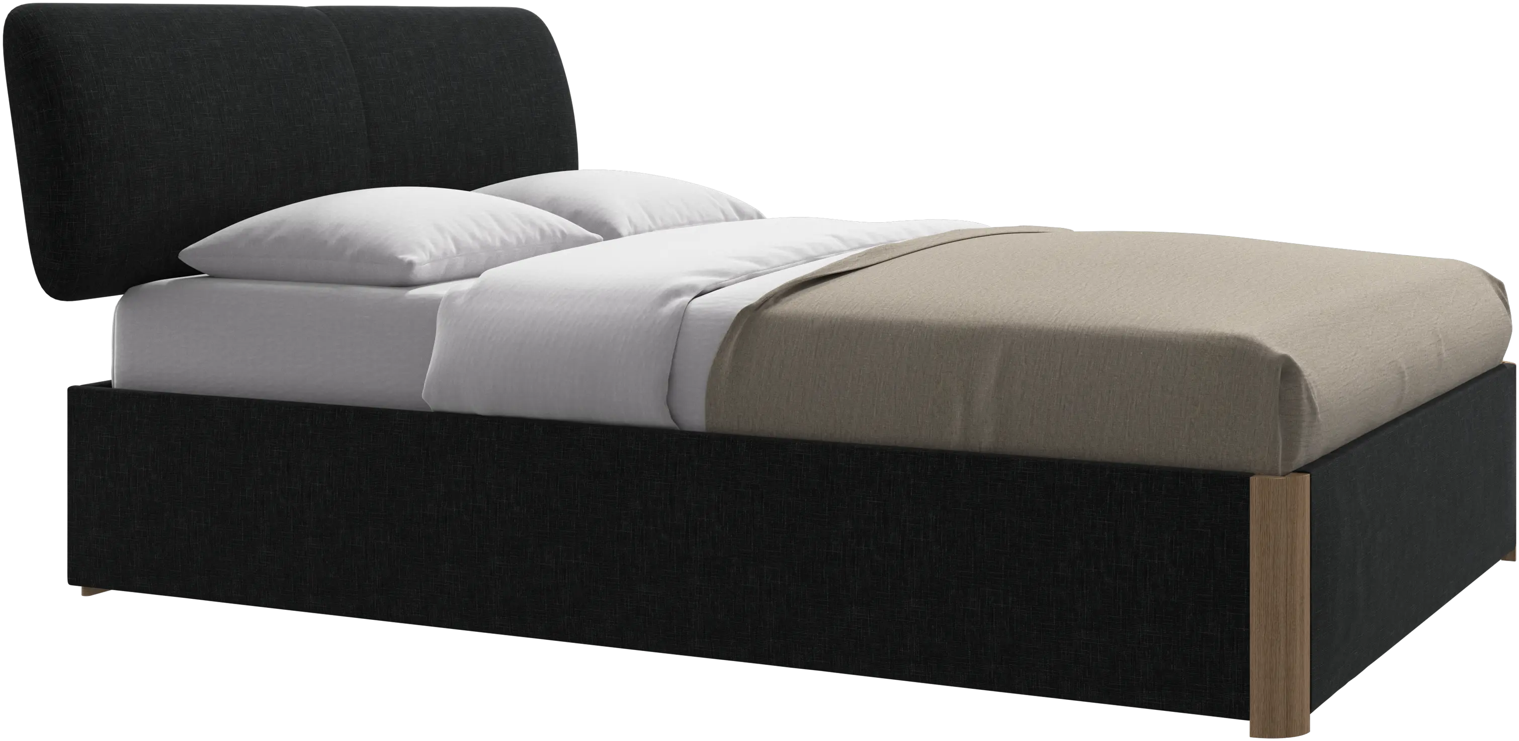 Element cama, cabecero montado en la cama, con láminas, excl. colchón
