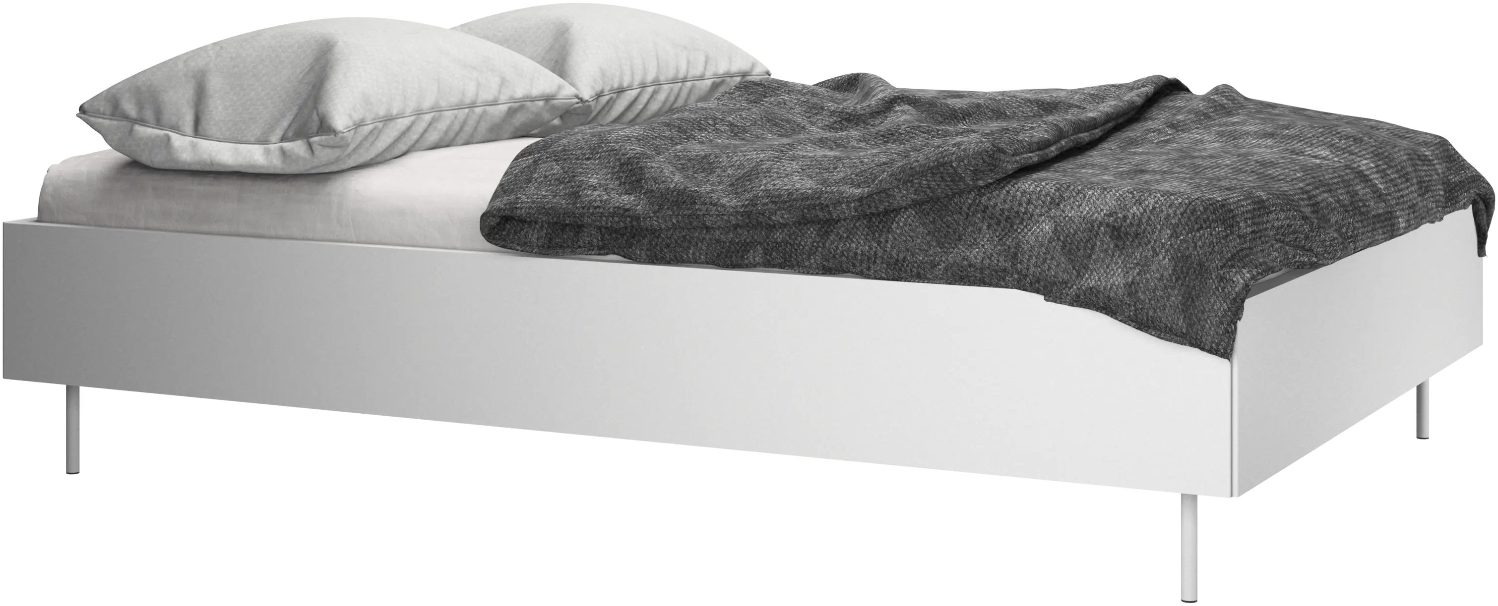 Lugano, Without headboard, with slats and legs