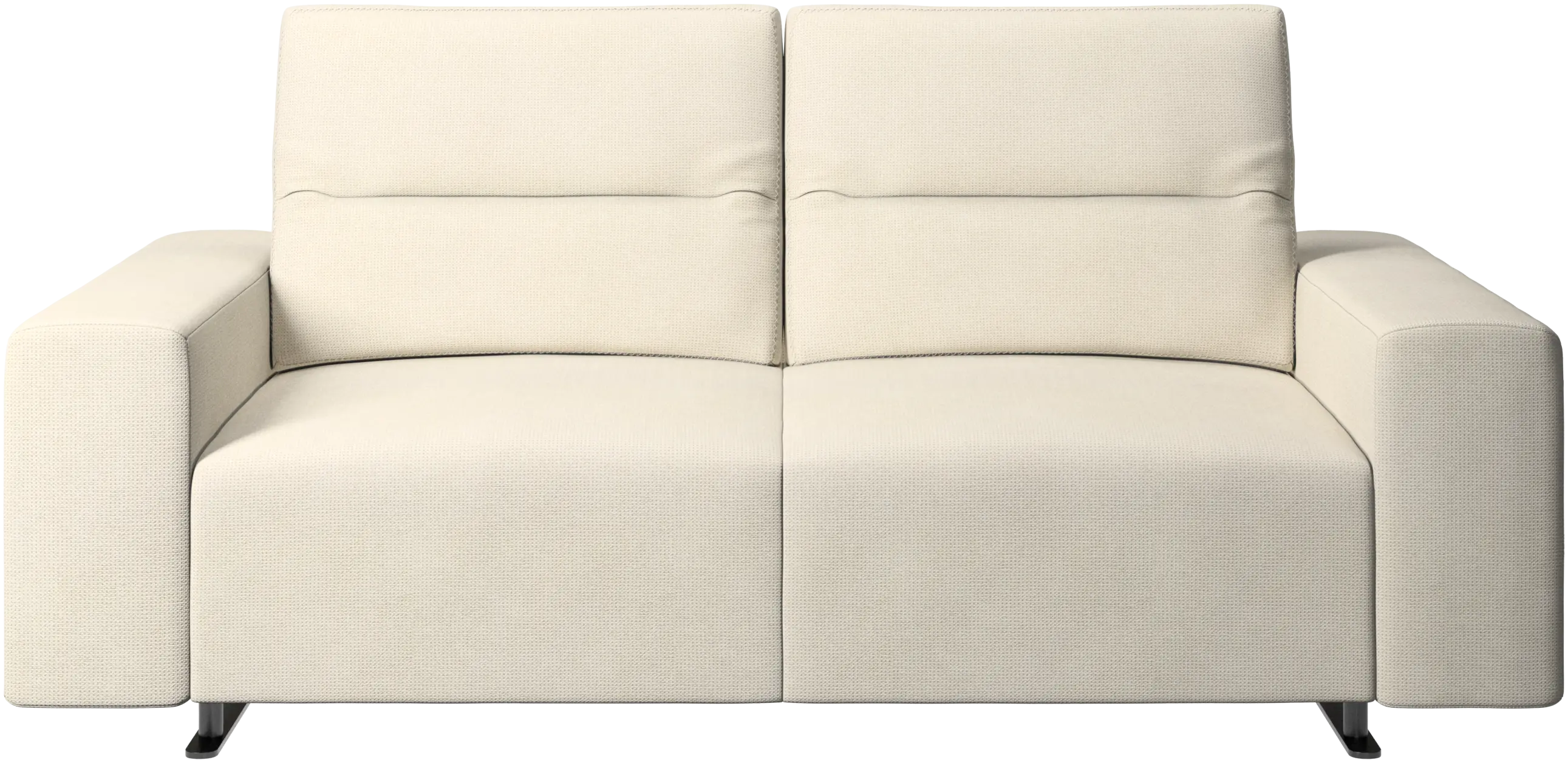 Hampton sofa with adjustable back and storage on the right side