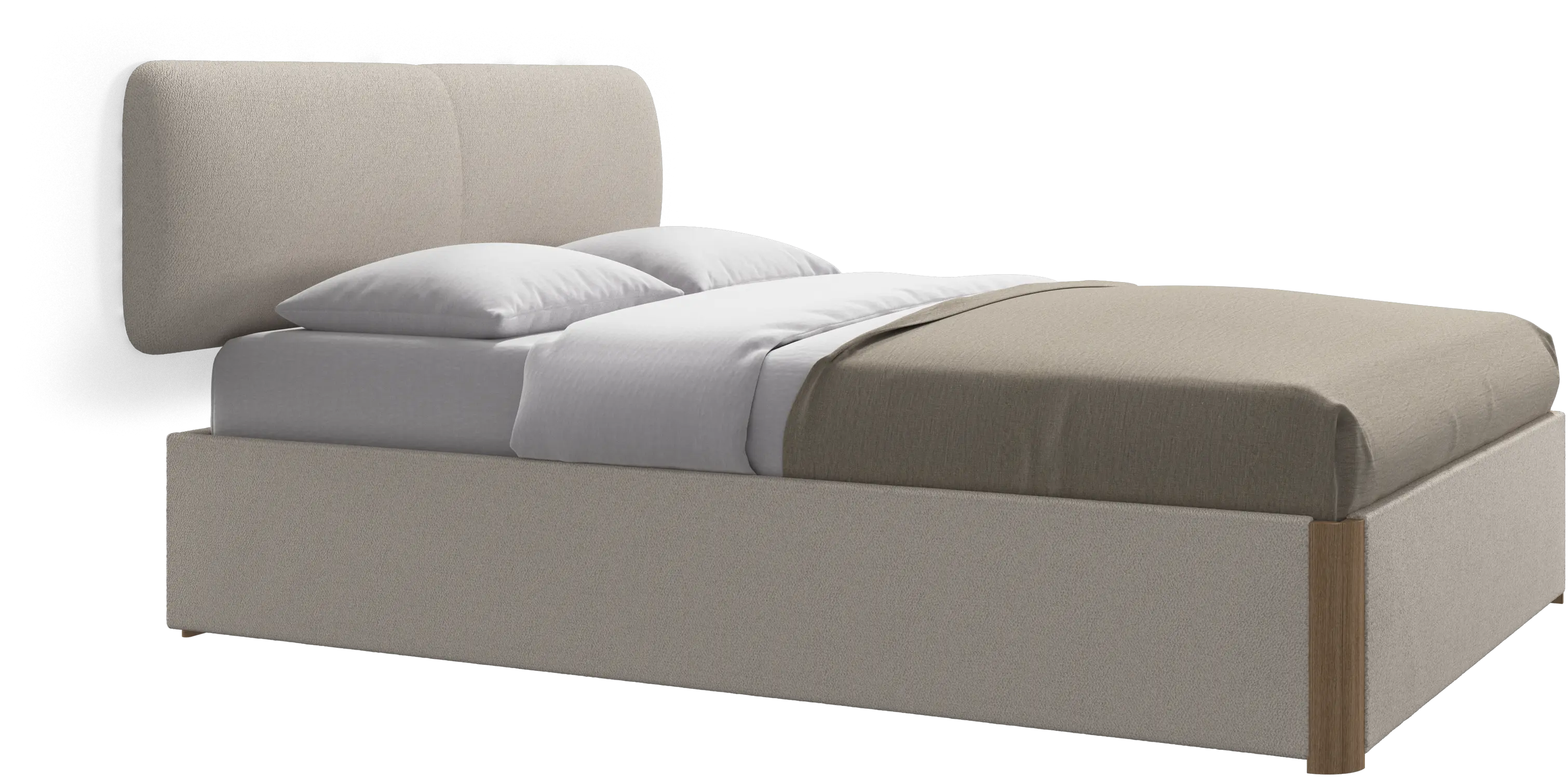 Element bed, wall-mounted headboard, with slats, excl. mattress