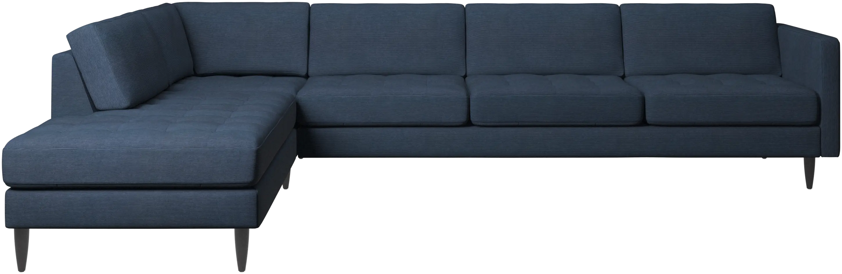 Osaka corner sofa with lounging unit, tufted seat