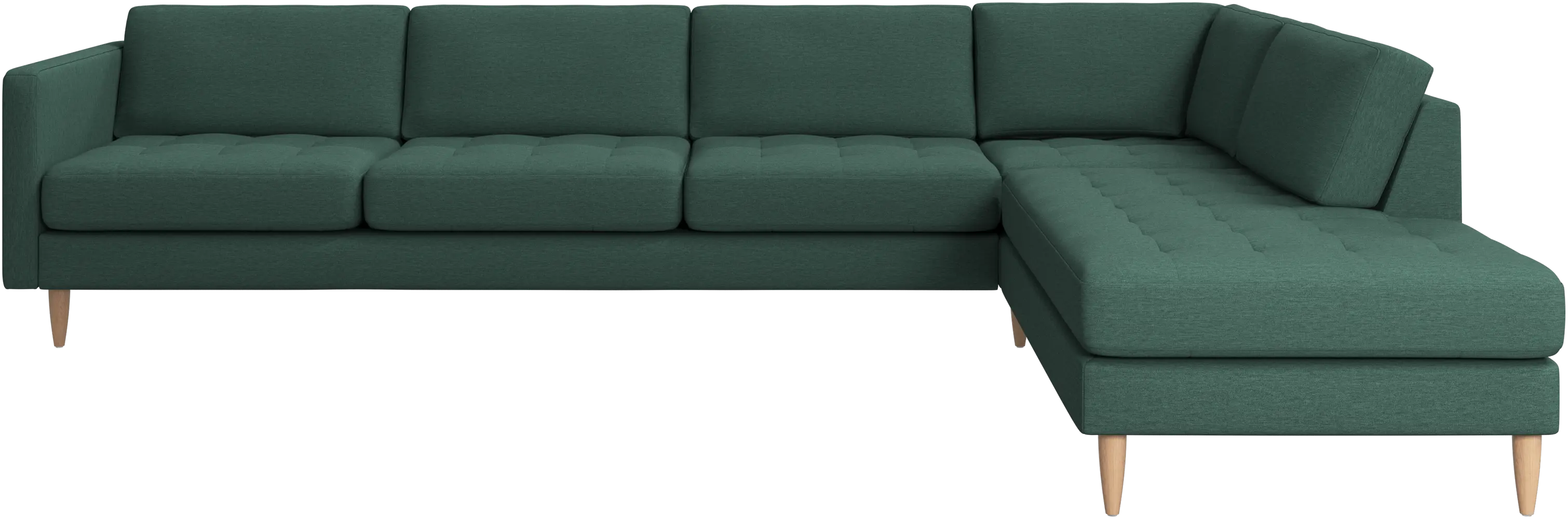 Osaka corner sofa with lounging unit, tufted seat