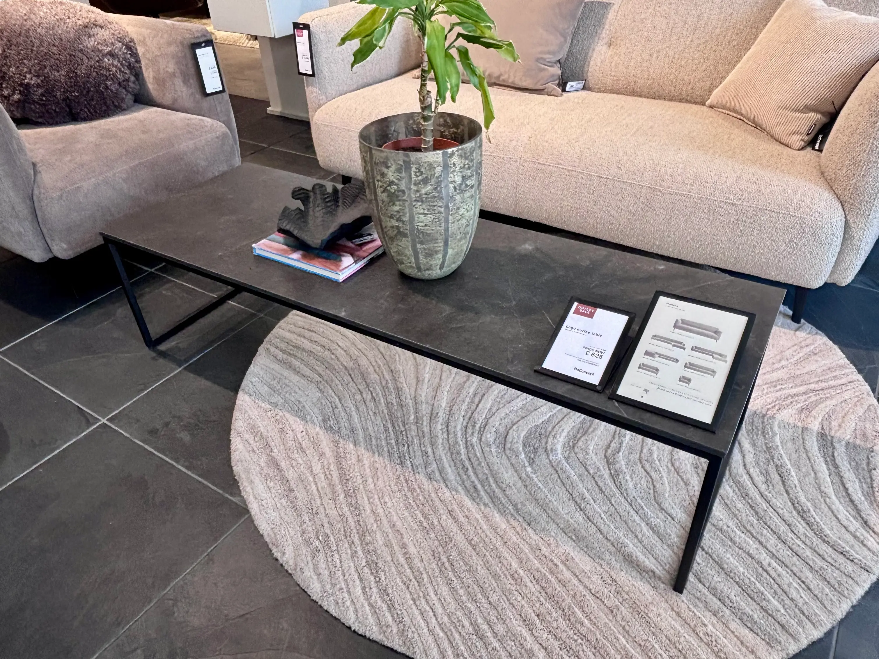 Coffee tables Lugo Coffee Table - Dark Marble Ceramic