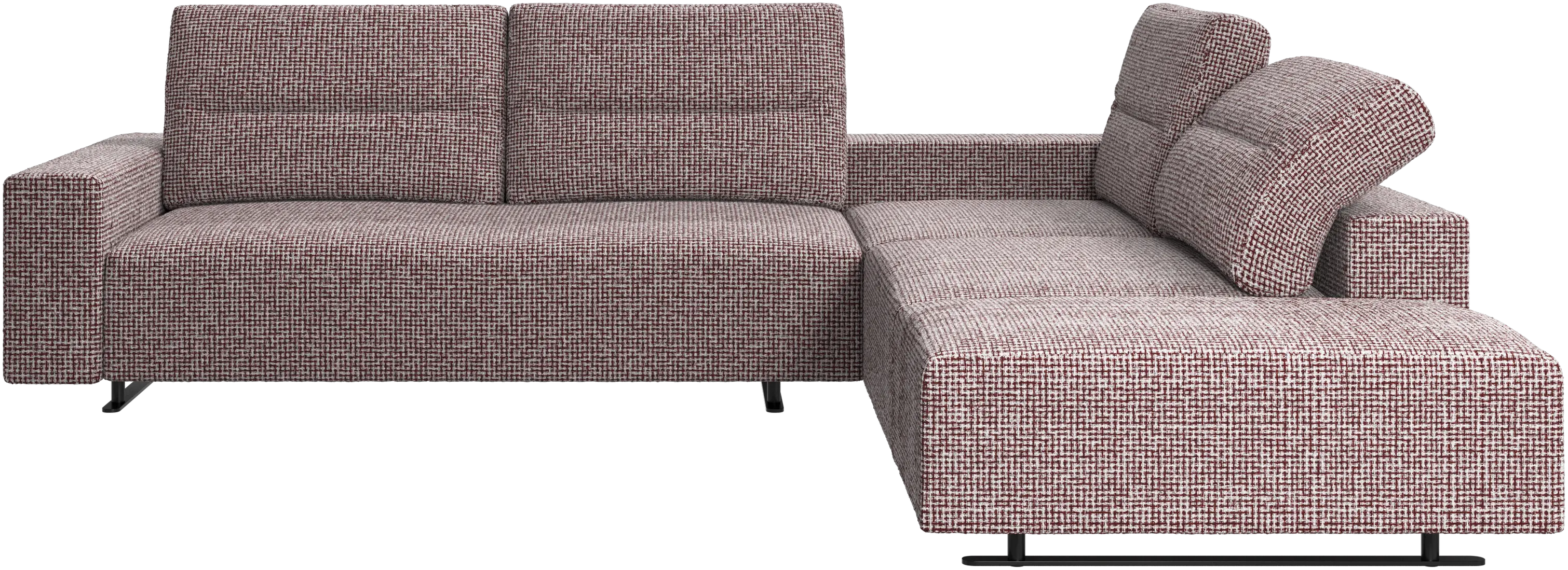 Hampton corner sofa with adjustable back and lounging unit