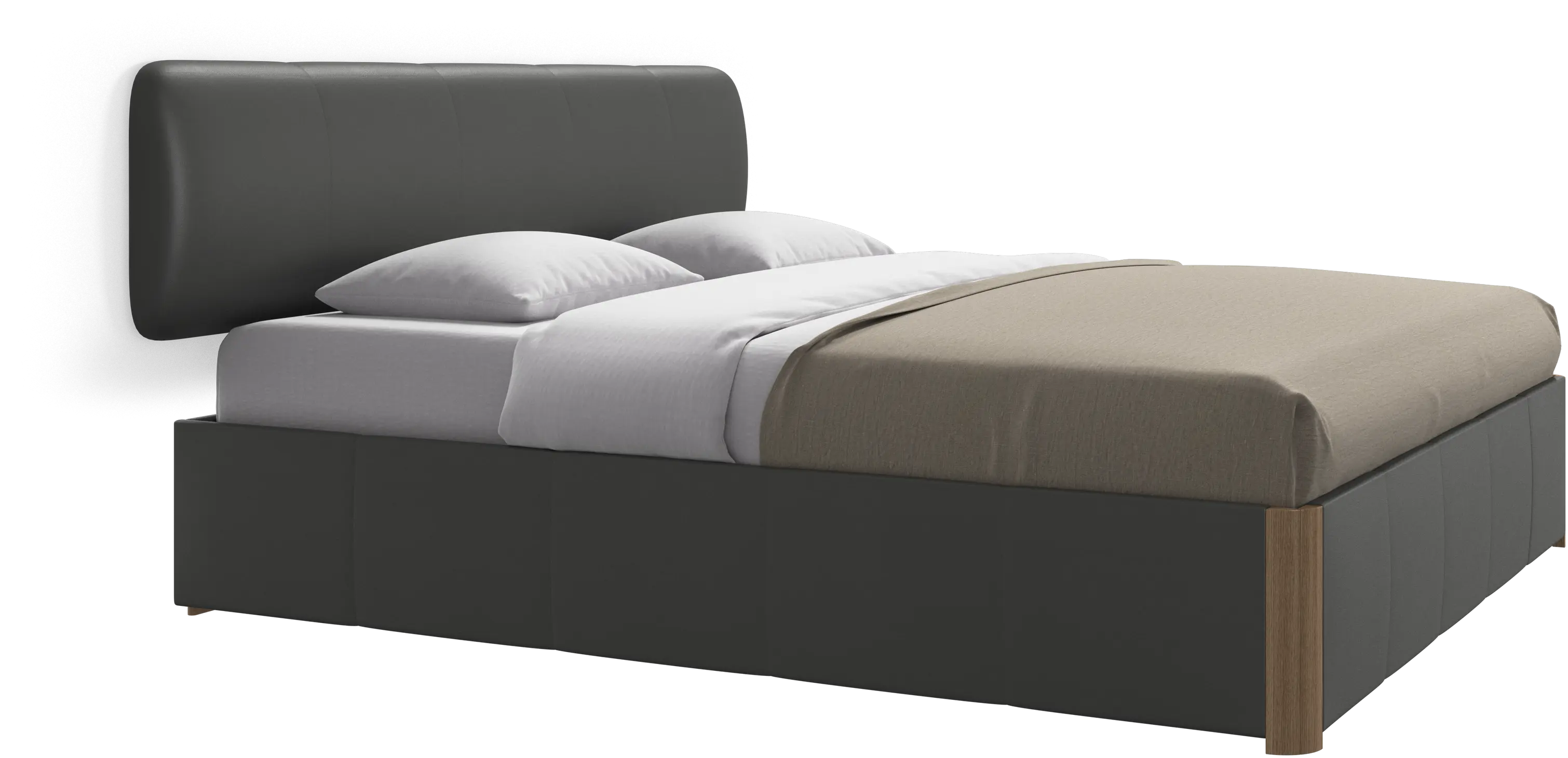 Element bed, wall-mounted headboard, with slats, excl. mattress