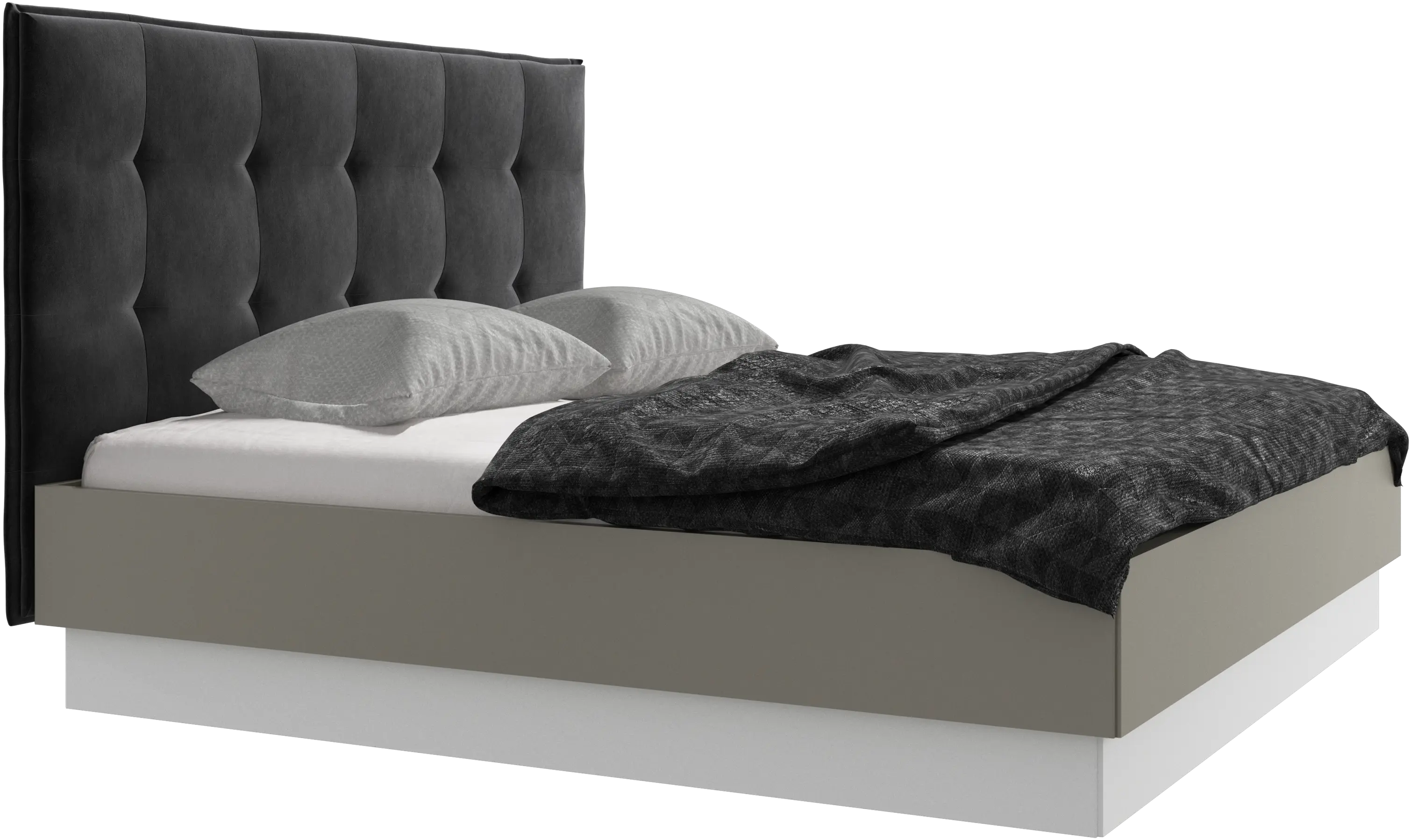 Lugano storage bed with lift-up frame and slats, excl. mattress