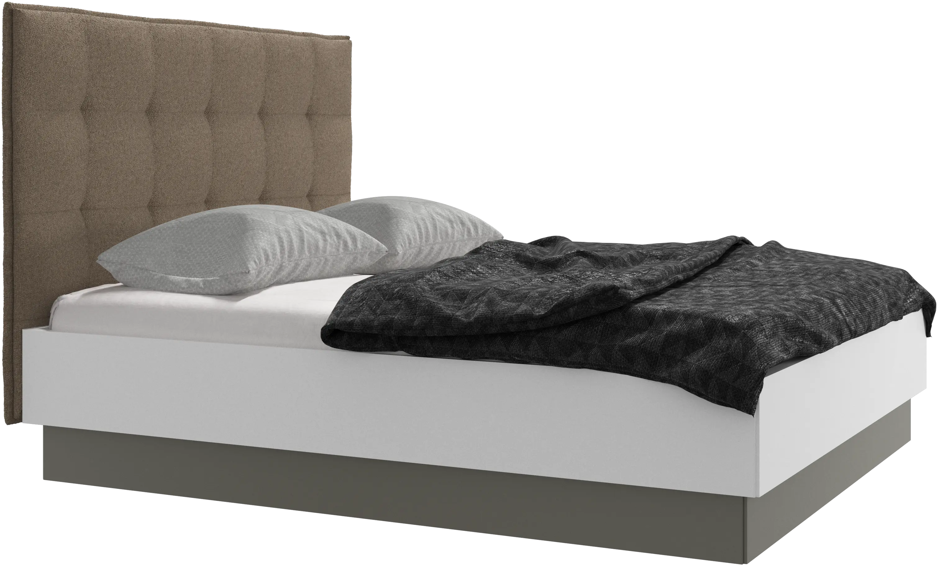 Lugano storage bed with lift-up frame and slats, excl. mattress
