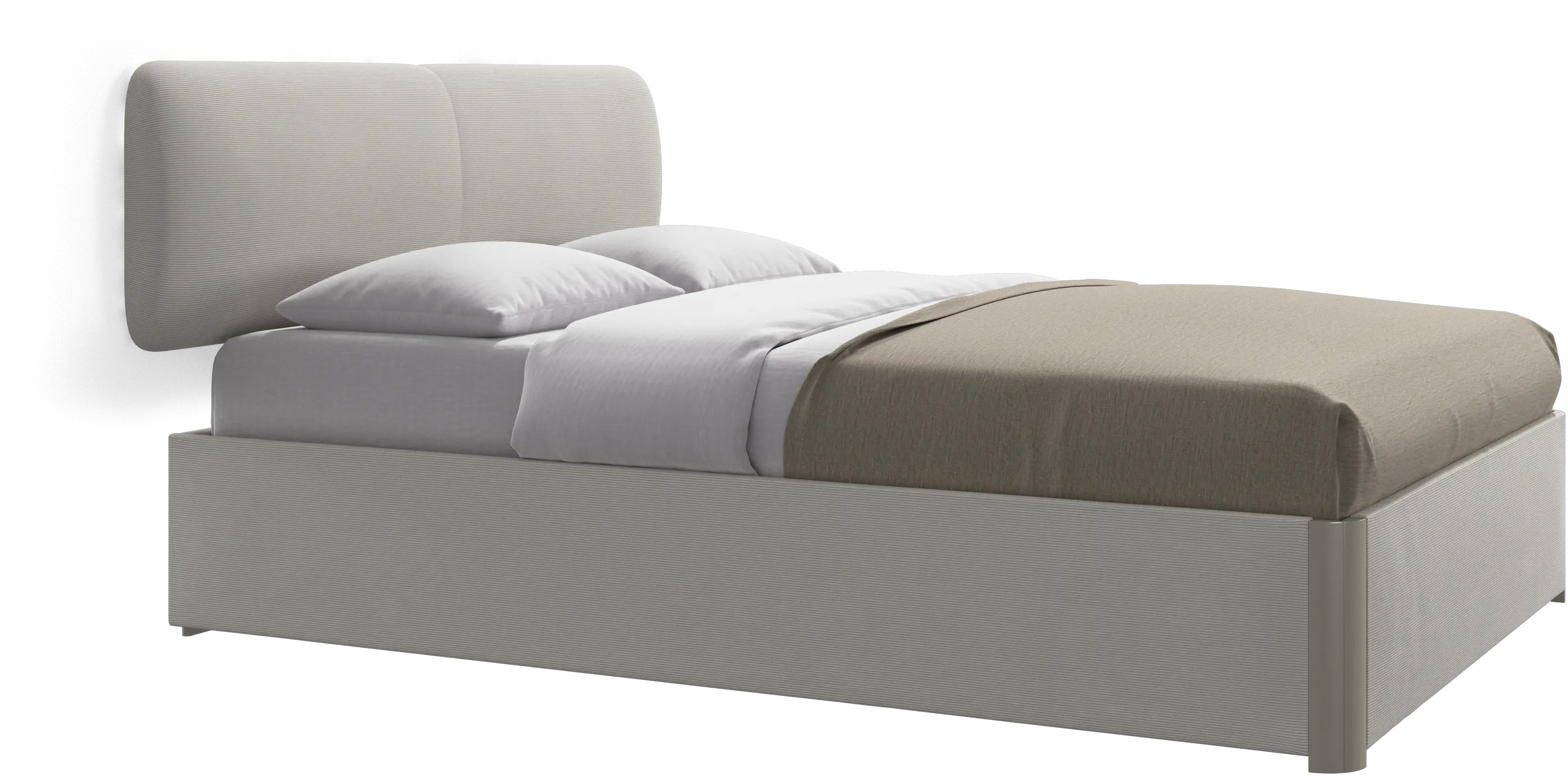 Element bed, wall-mounted headboard, with slats, excl. mattress