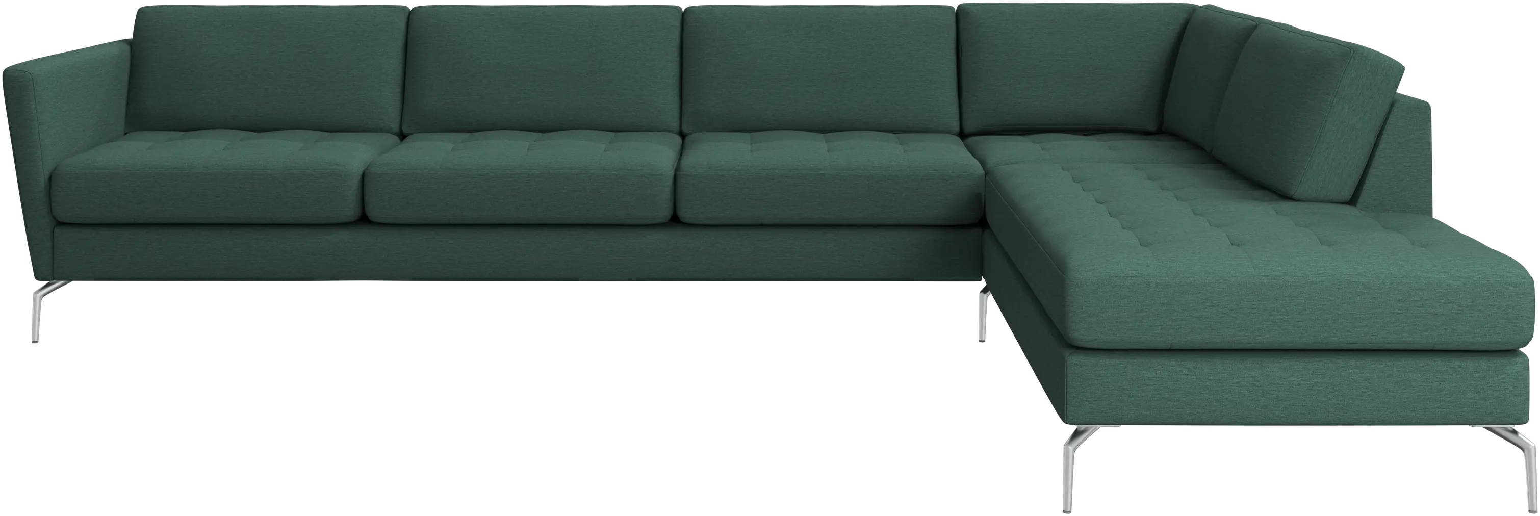 Osaka corner sofa with lounging unit, tufted seat