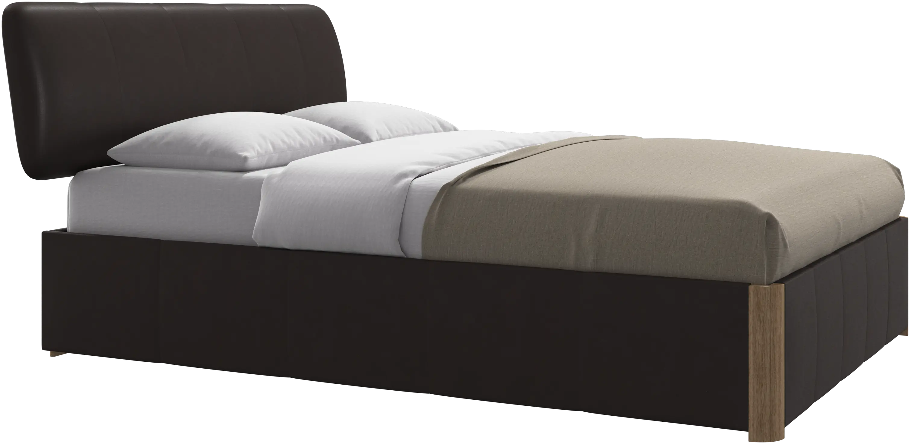 Element lit, tête de lit fixée au lit, sans lattes, excl. matelas