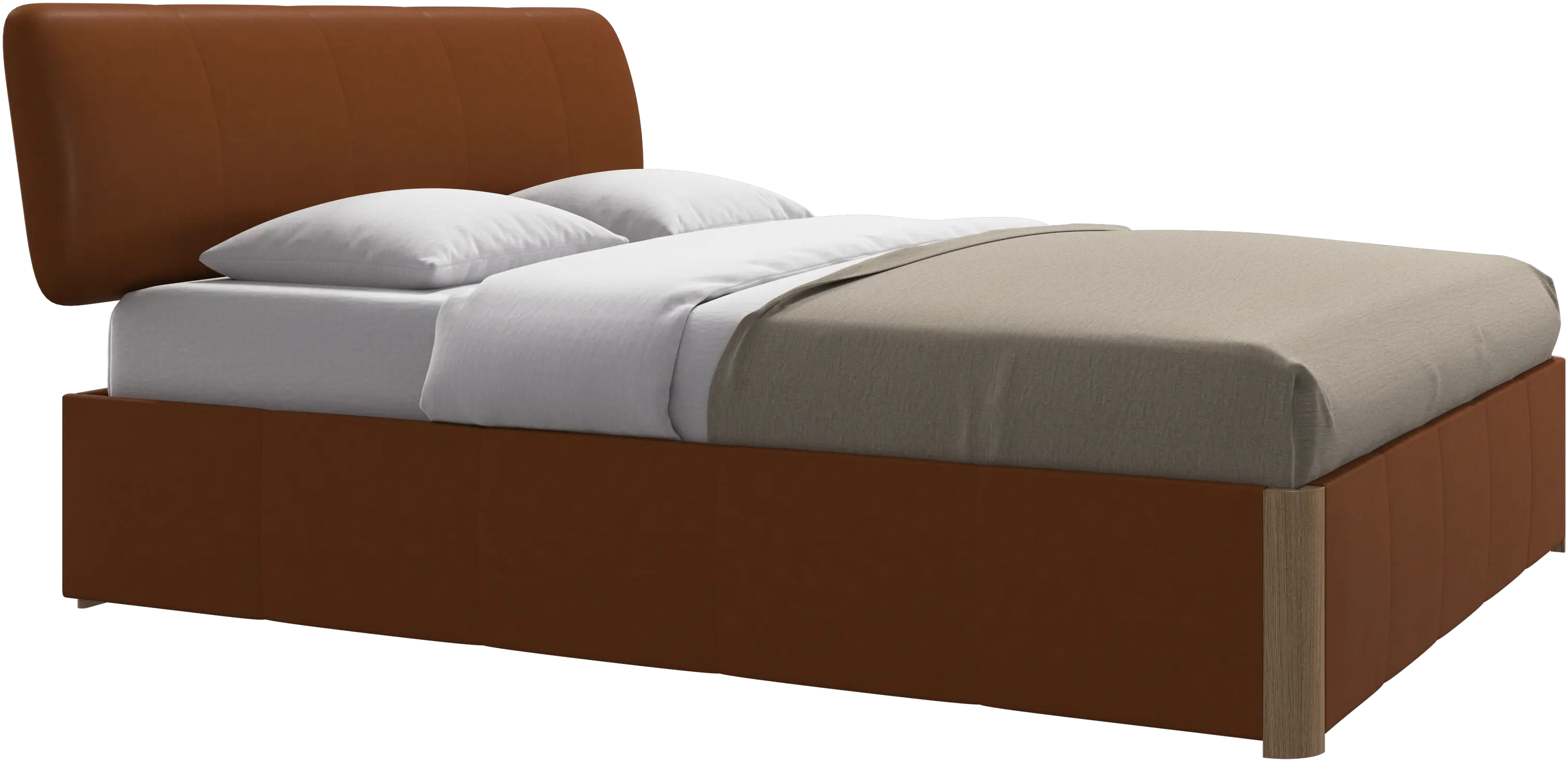 Element bed, bed-mounted headboard, with slats, excl. mattress