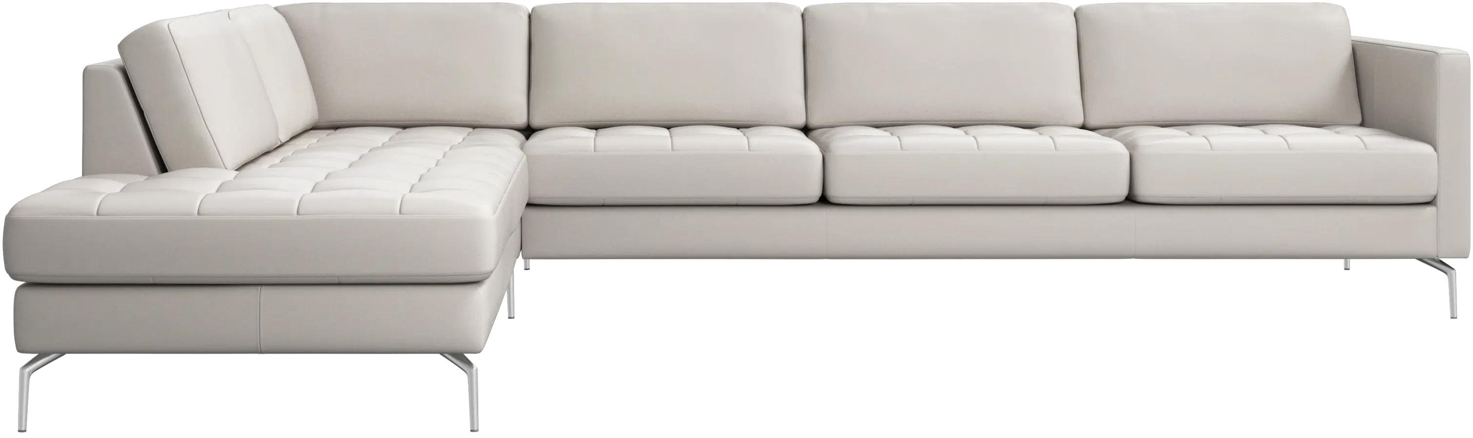 Osaka corner sofa with lounging unit, tufted seat
