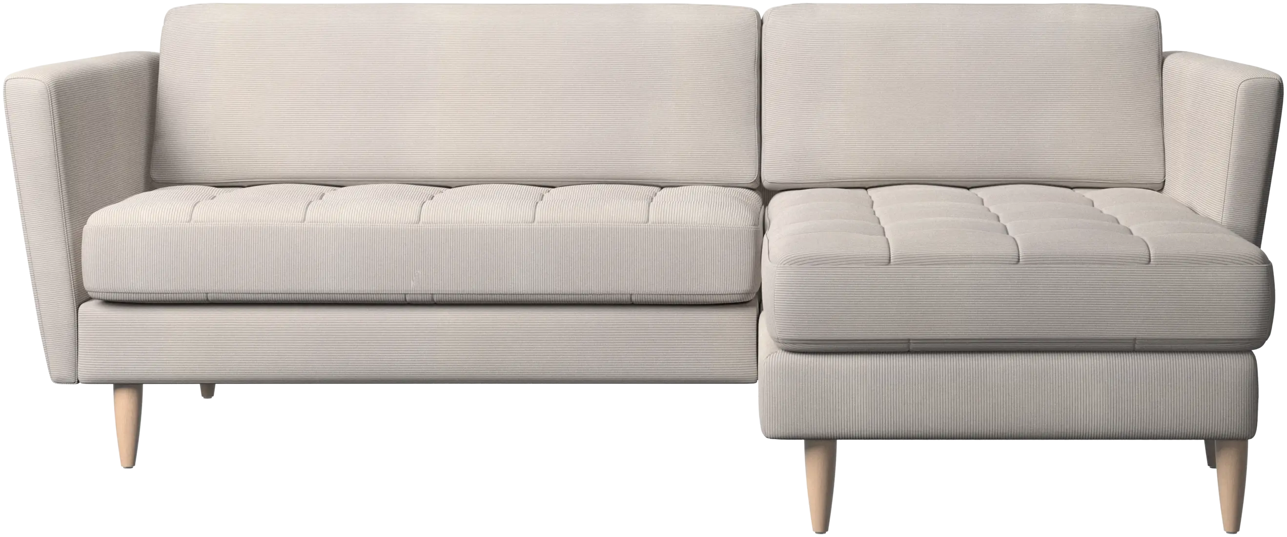 Osaka sofa with resting unit, tufted seat
