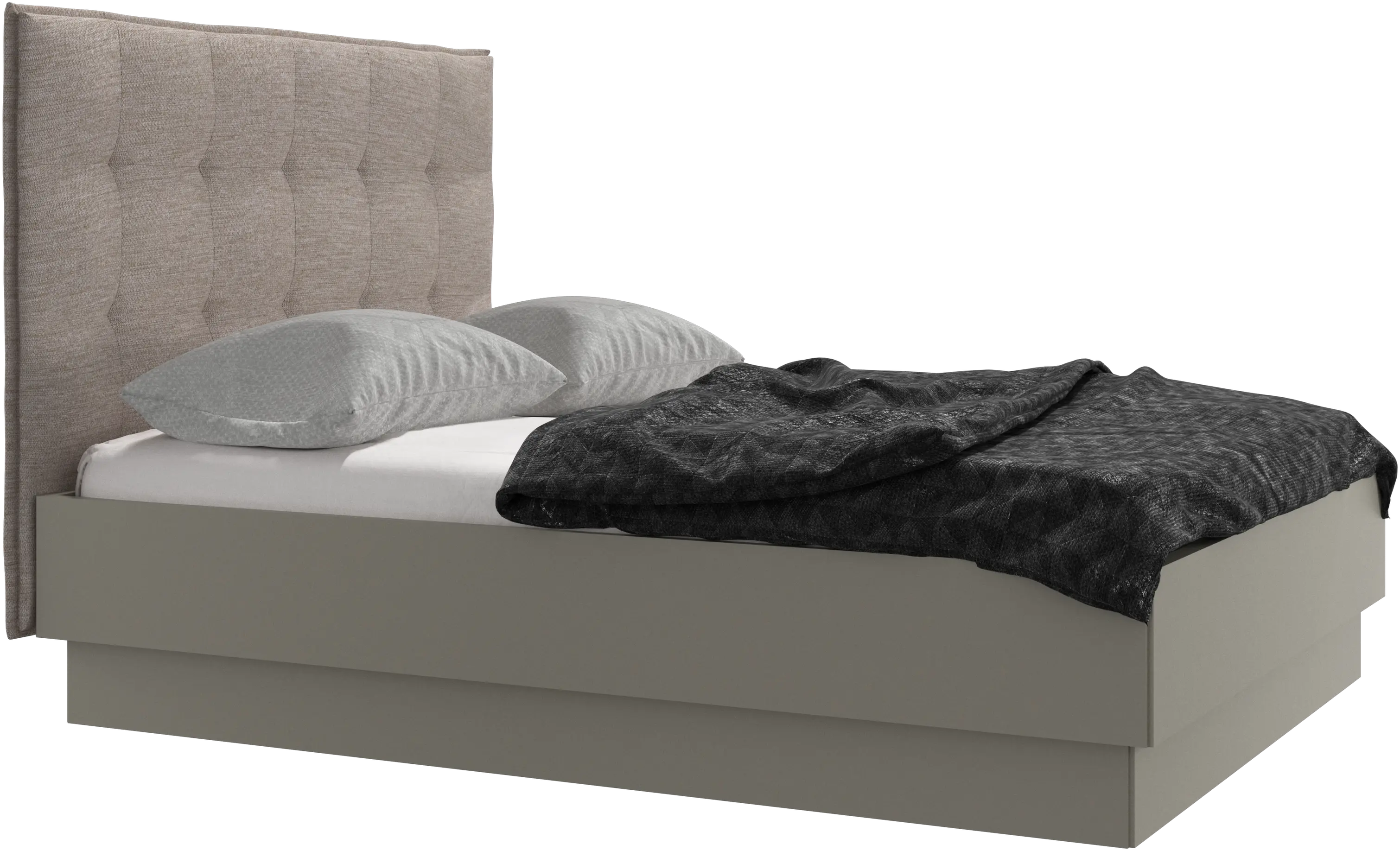 Lugano storage bed with lift-up frame and slats, excl. mattress