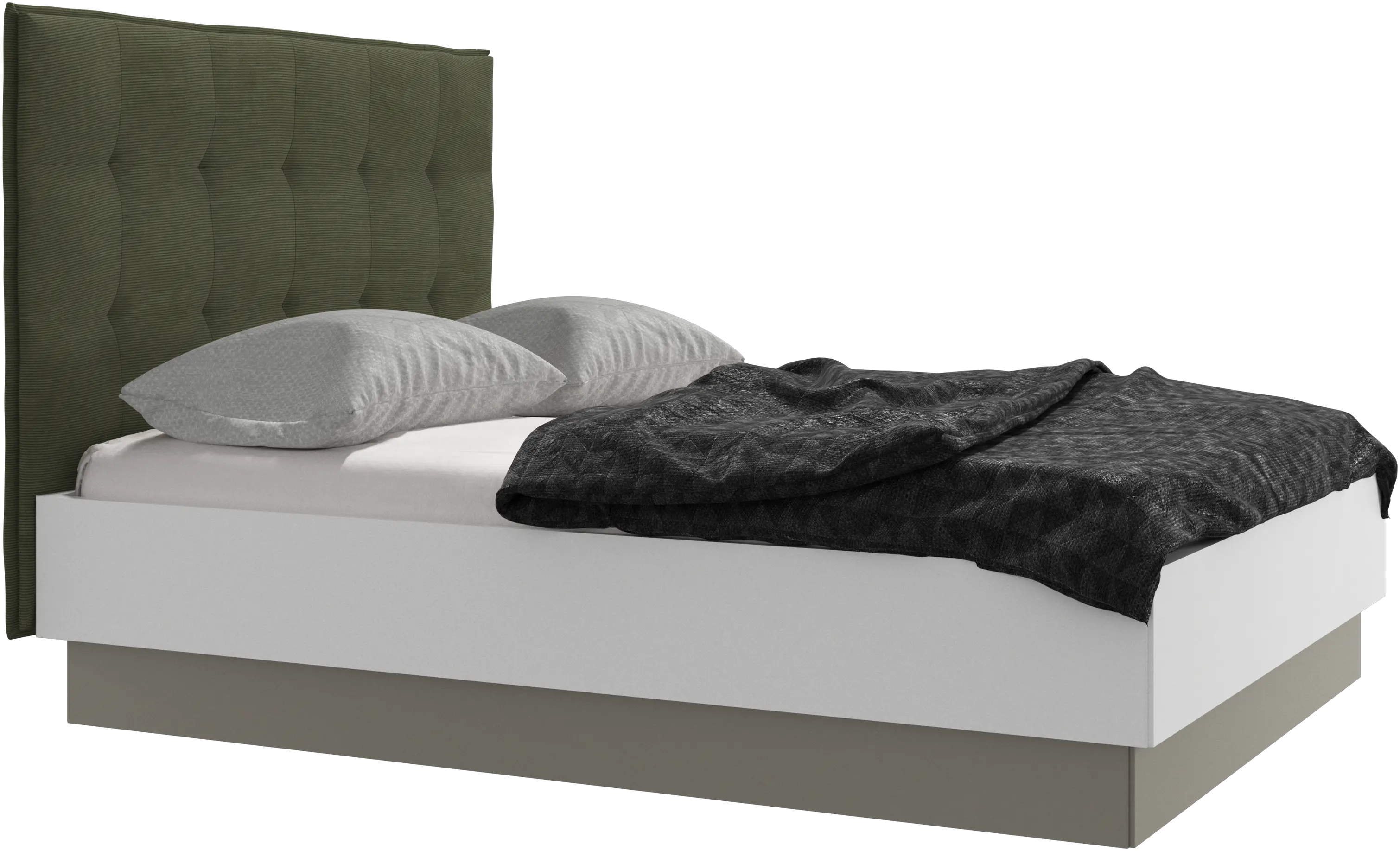 Lugano storage bed with lift-up frame and slats, excl. mattress