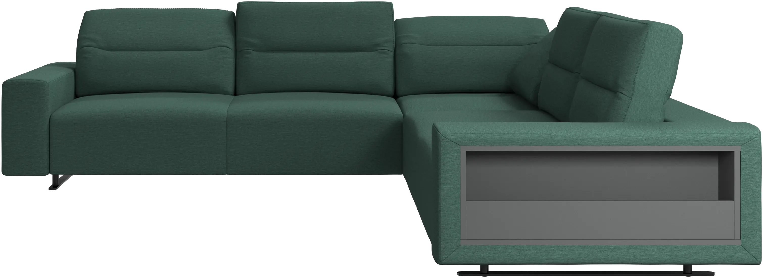 Hampton hjørnesofa med justerbar ryg og opbevaring