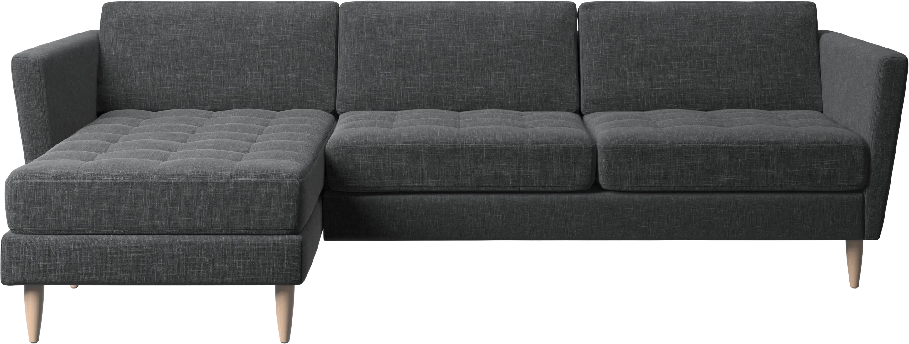 Osaka sofa with resting unit, tufted seat