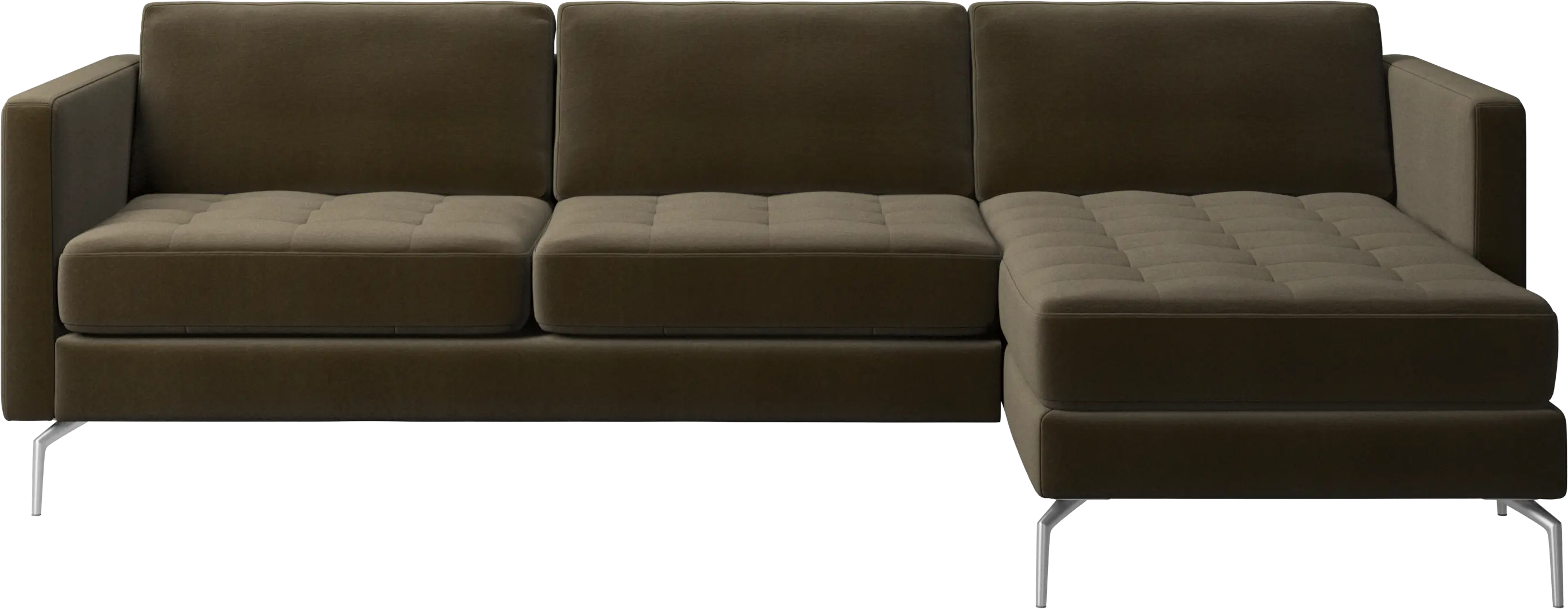 Osaka sofa with resting unit, tufted seat