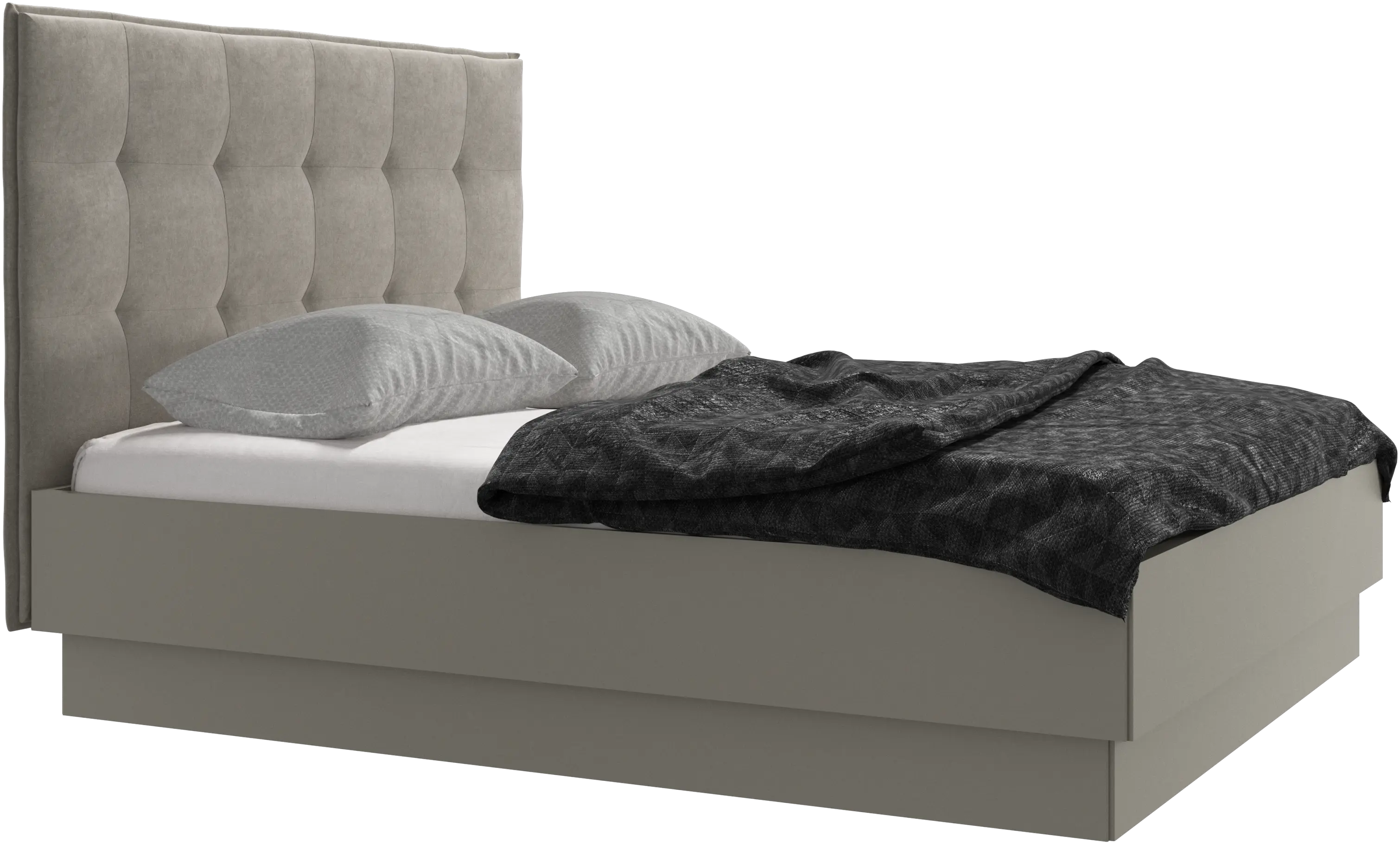 Cama con canapé Lugano, estructura elevable y tablado, no incluye colchón